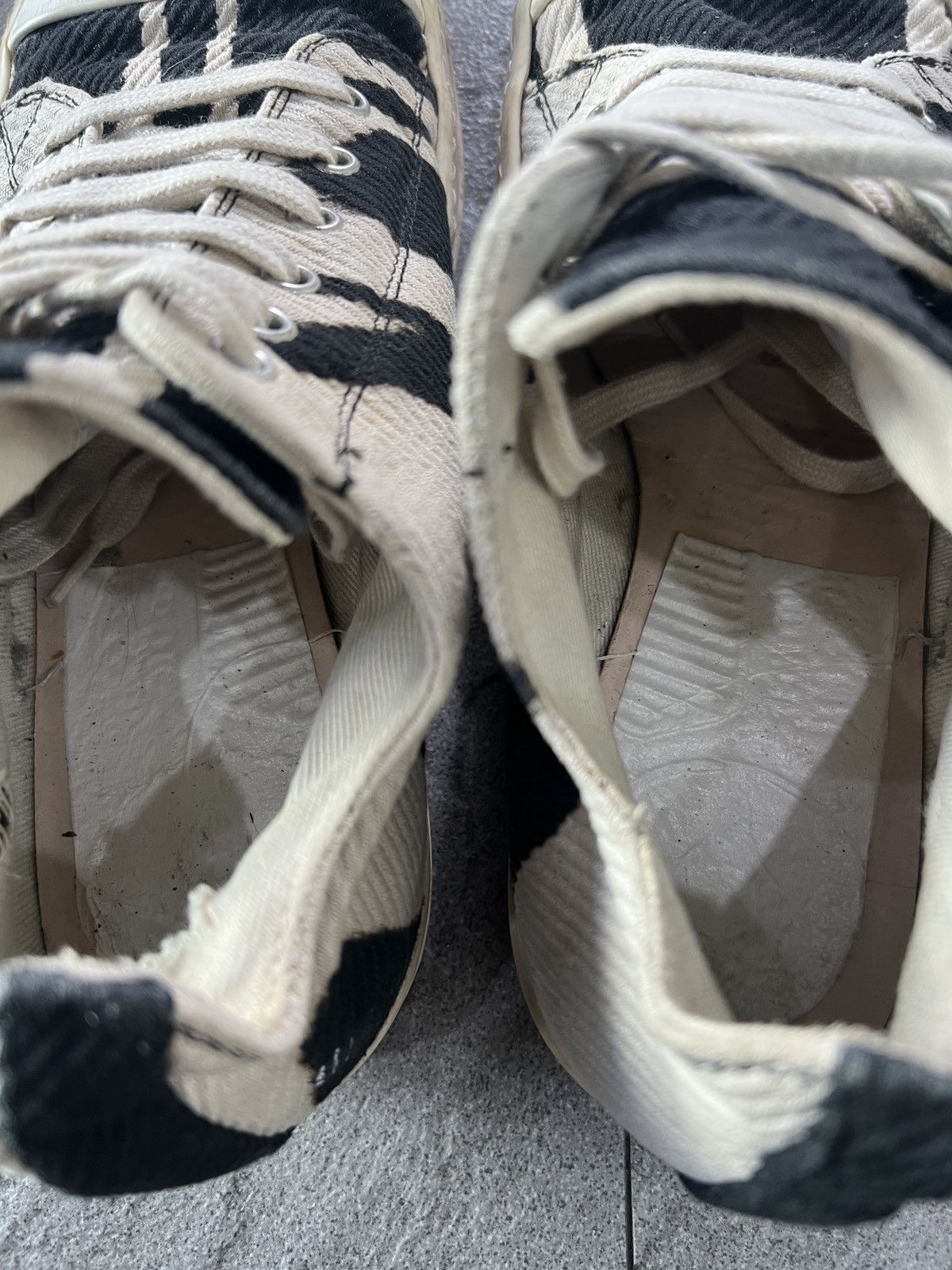 Rick Owens Drkshdw Rick Owens Drkshdw Ramones Low Zebra sneakers (Rare) Size US 8 / EU 41 - 10 Thumbnail