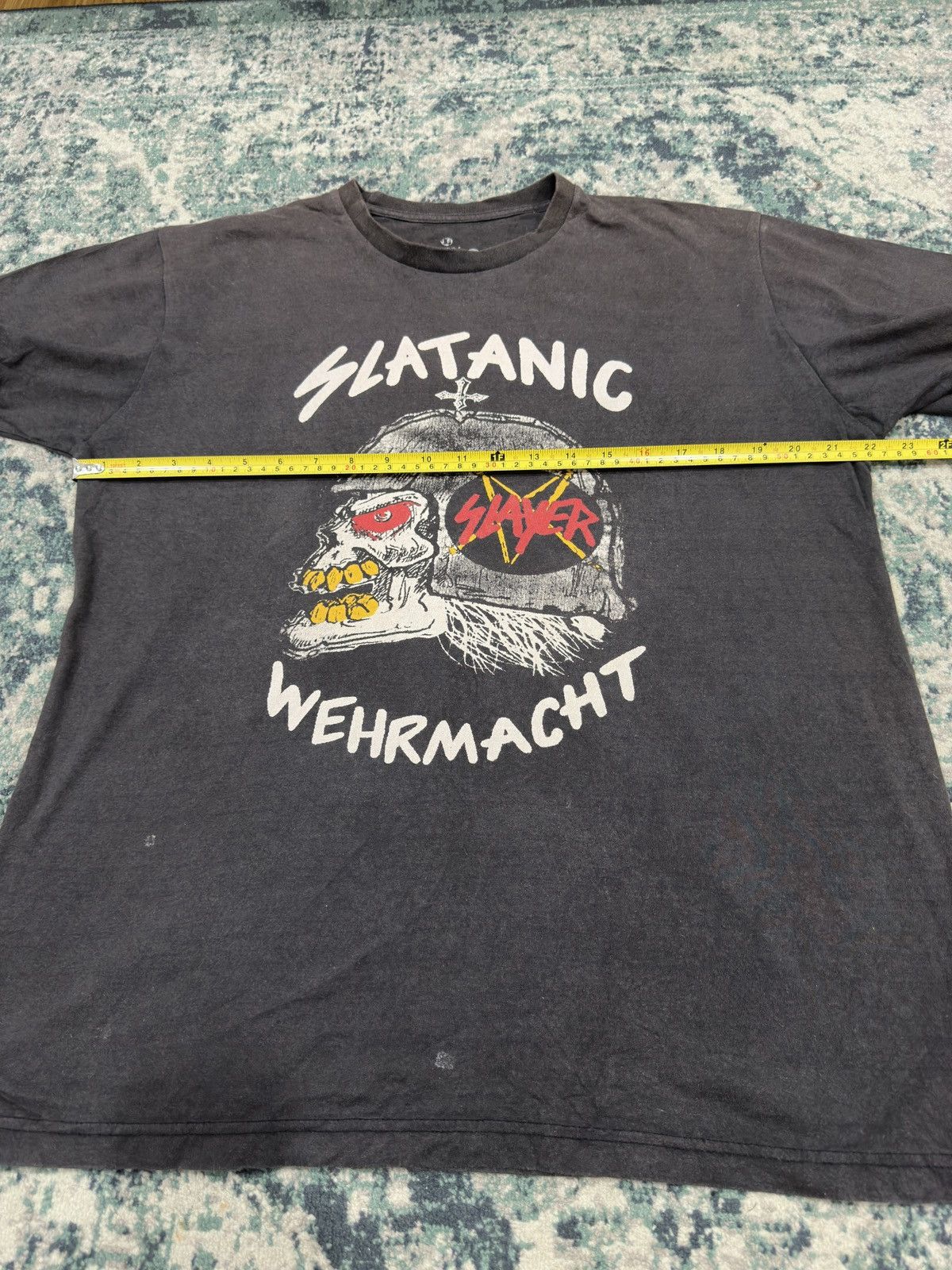 Band Tees Y2K Slayer Slatanic Wehrmacht Sun Faded Shirt Size US L / EU 52-54 / 3 - 9 Thumbnail