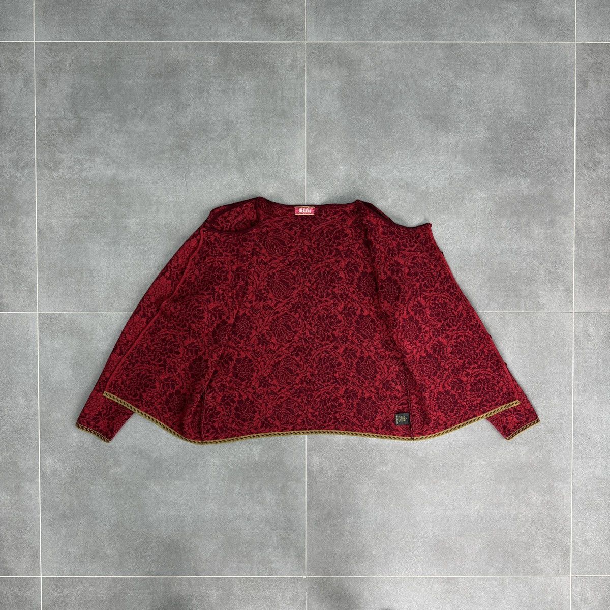 Vintage Vintage Oleana Wool Floral Women Button Cardigan Sweater Size M / US 6-8 / IT 42-44 - 13 Thumbnail