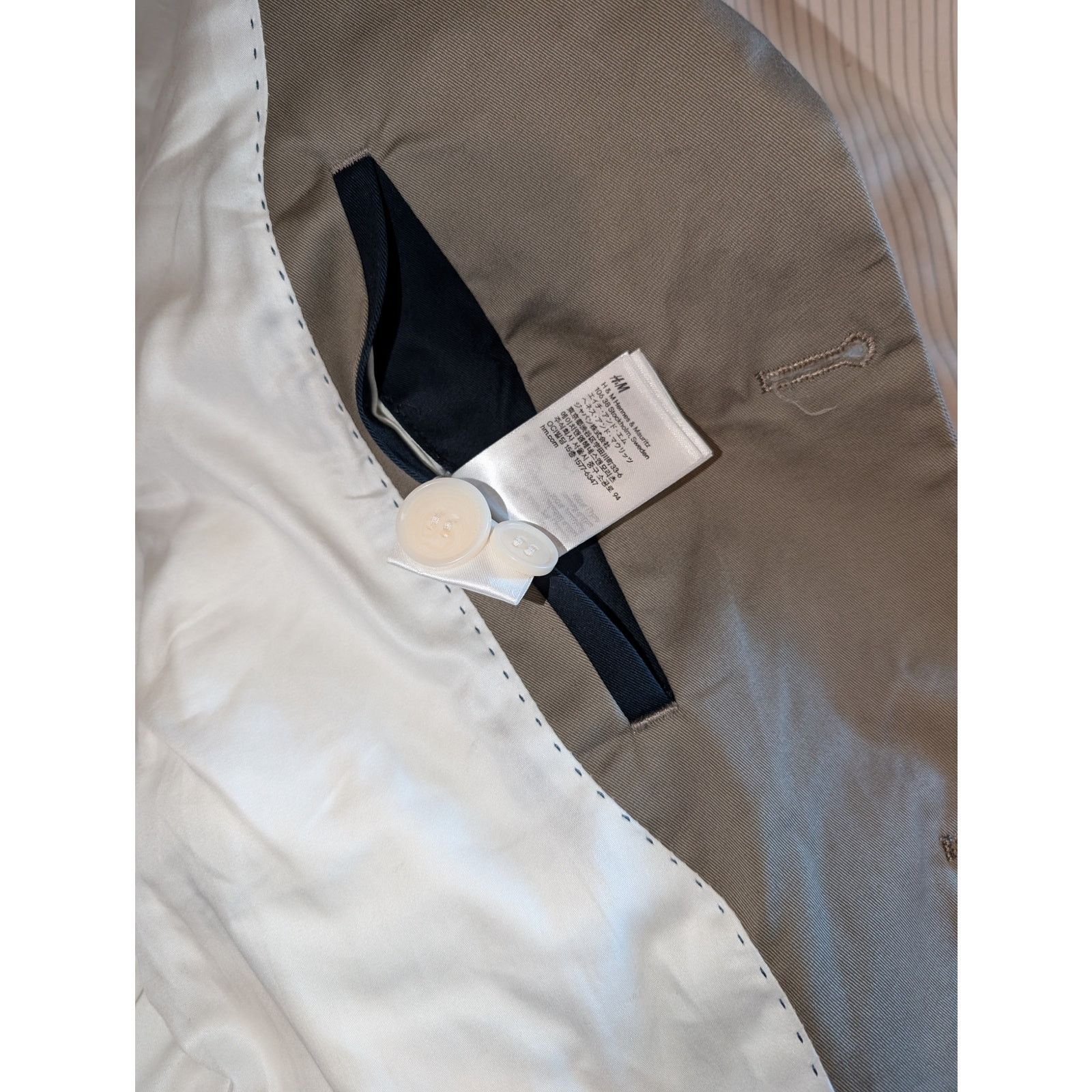 H&M H&M Cotton Blazer Jacket 40R Two Button Taupe Brown Men's Size 40R - 5 Thumbnail