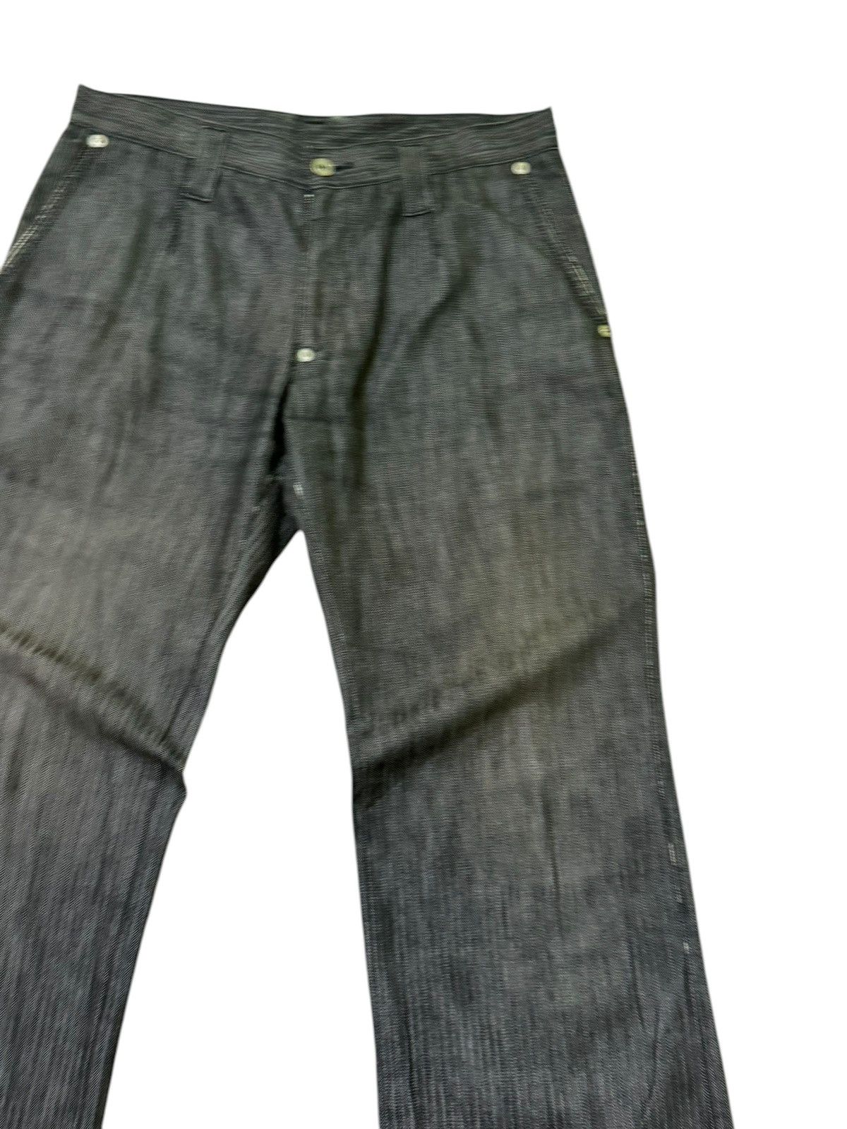 Hysteric Glamour × If Six Was Nine Flare Takiaq.com Asymmetrical Striped Buckle Pocket Pant Size US 33 - 8 Thumbnail