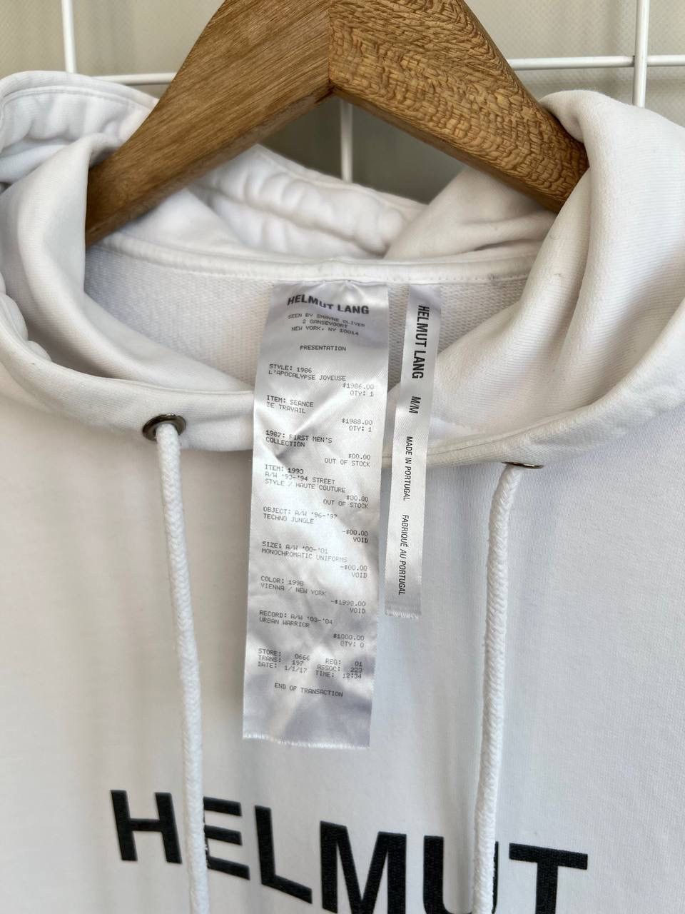 Helmut Lang Helmut Lang Index Hoodie Mens Size M Long Sleeve Sweatshirt Size US M / EU 48-50 / 2 - 12 Thumbnail