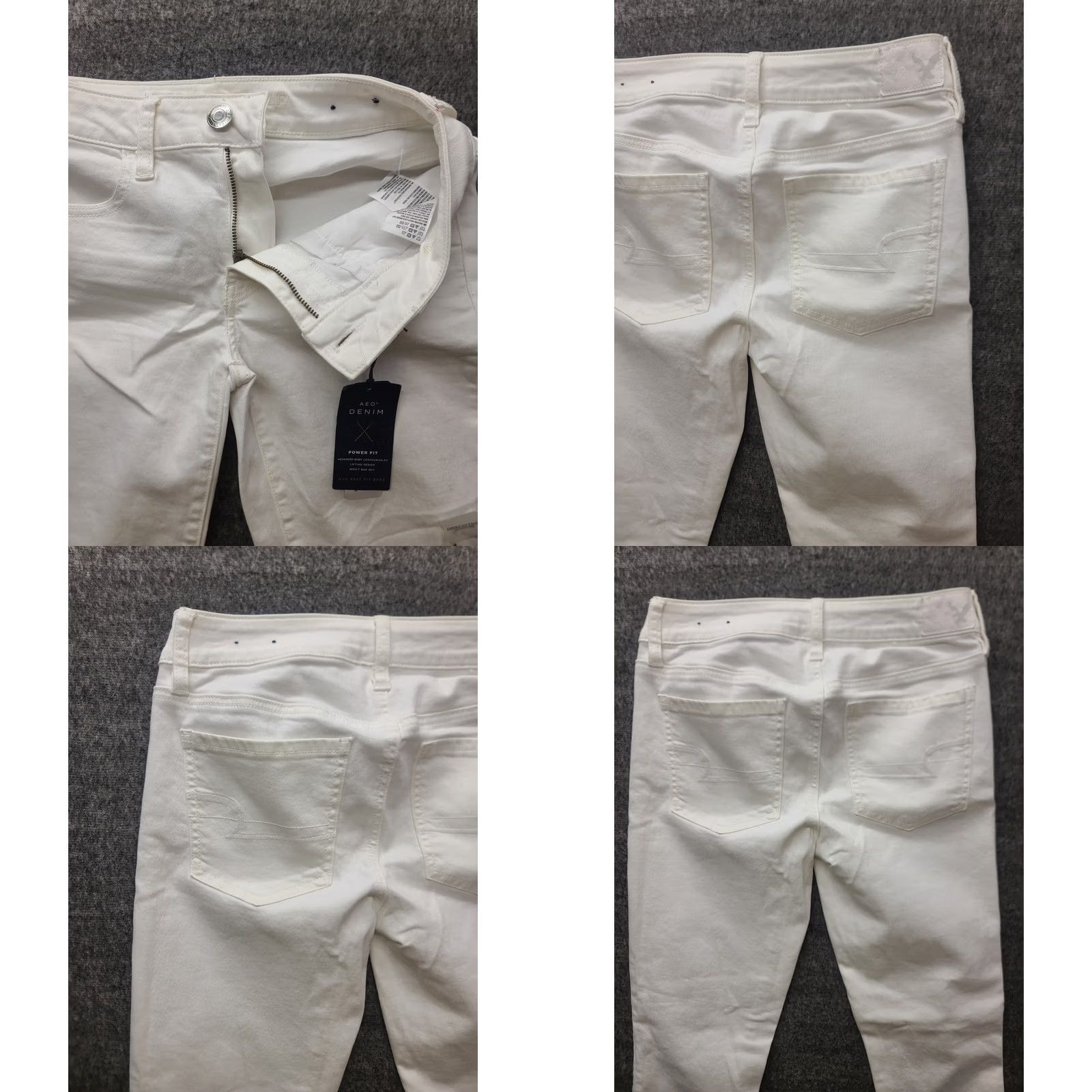 American Eagle Outfitters VINTAGE American Eagle Jeggings Womens 6 27x25 Regular Hi Rise Ankle Cropped White Denim, Cord, Stretch Womens Size 28" / US 6 / IT 42 - 8 Thumbnail