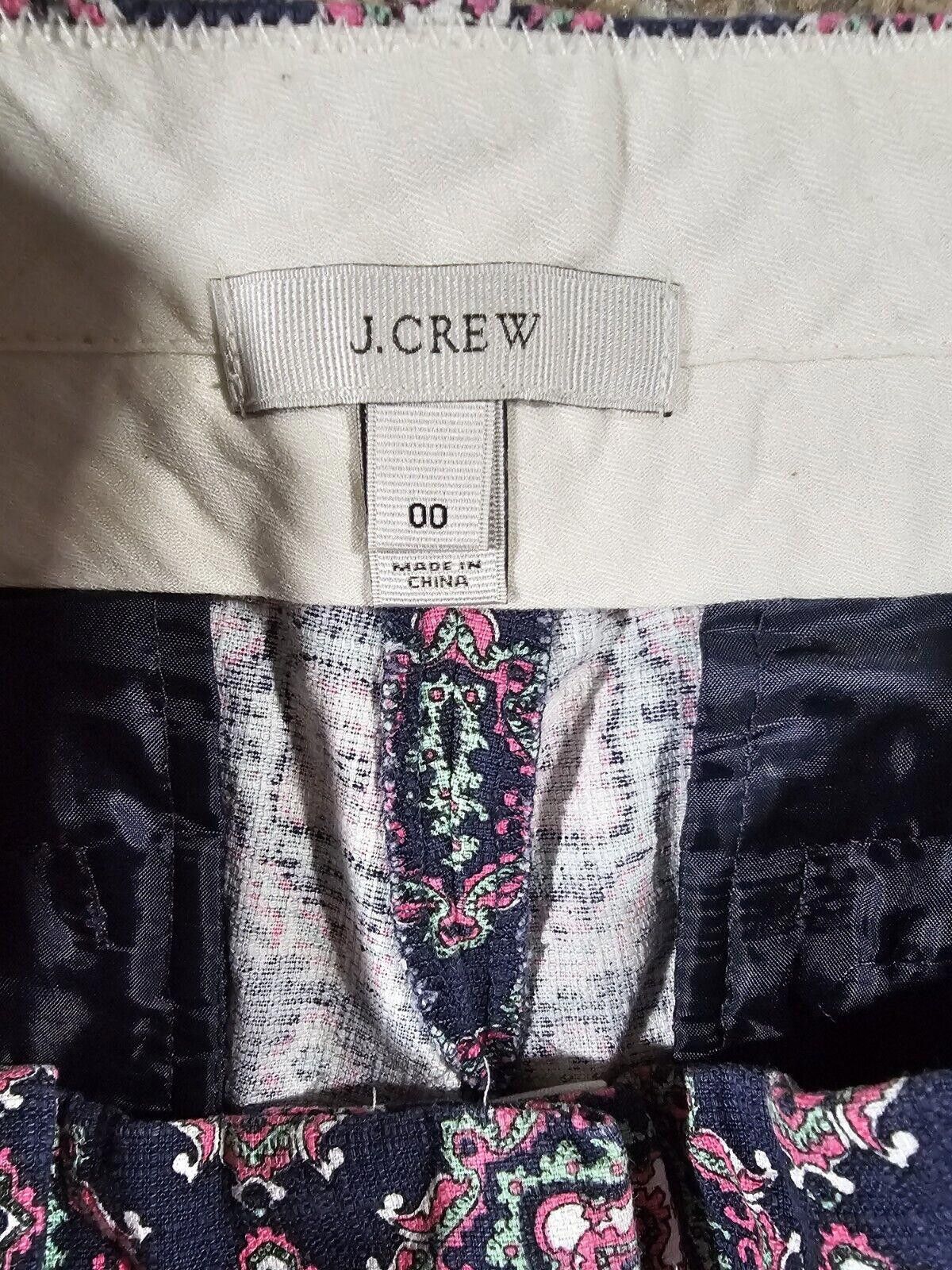 Designer j. crew Boardwalk Paisley shorts style 73910 size 00 Size 24" / US 00 / IT 34 - 2 Thumbnail