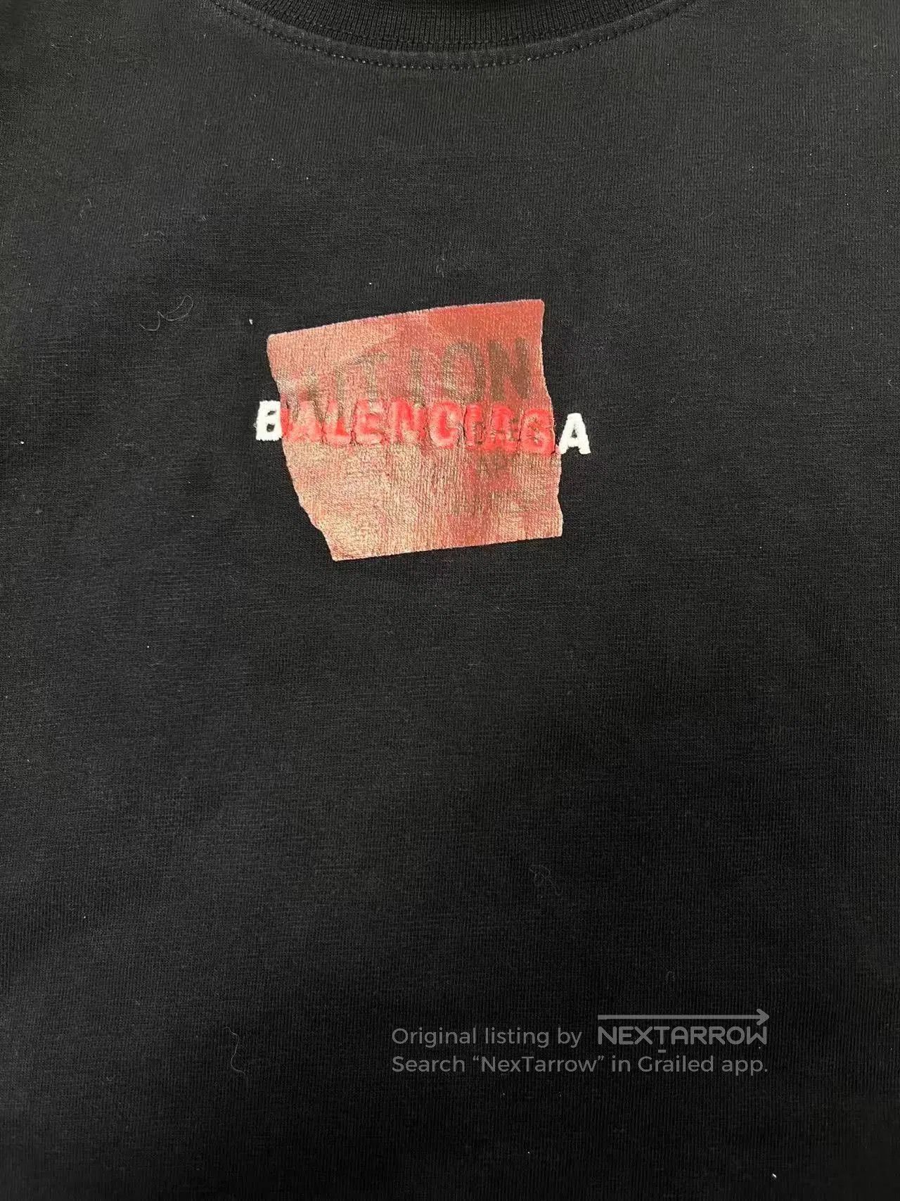 Balenciaga Balenciaga Back Tape Letter Regular T-Shirt. Size US M / EU 48-50 / 2 - 3 Thumbnail