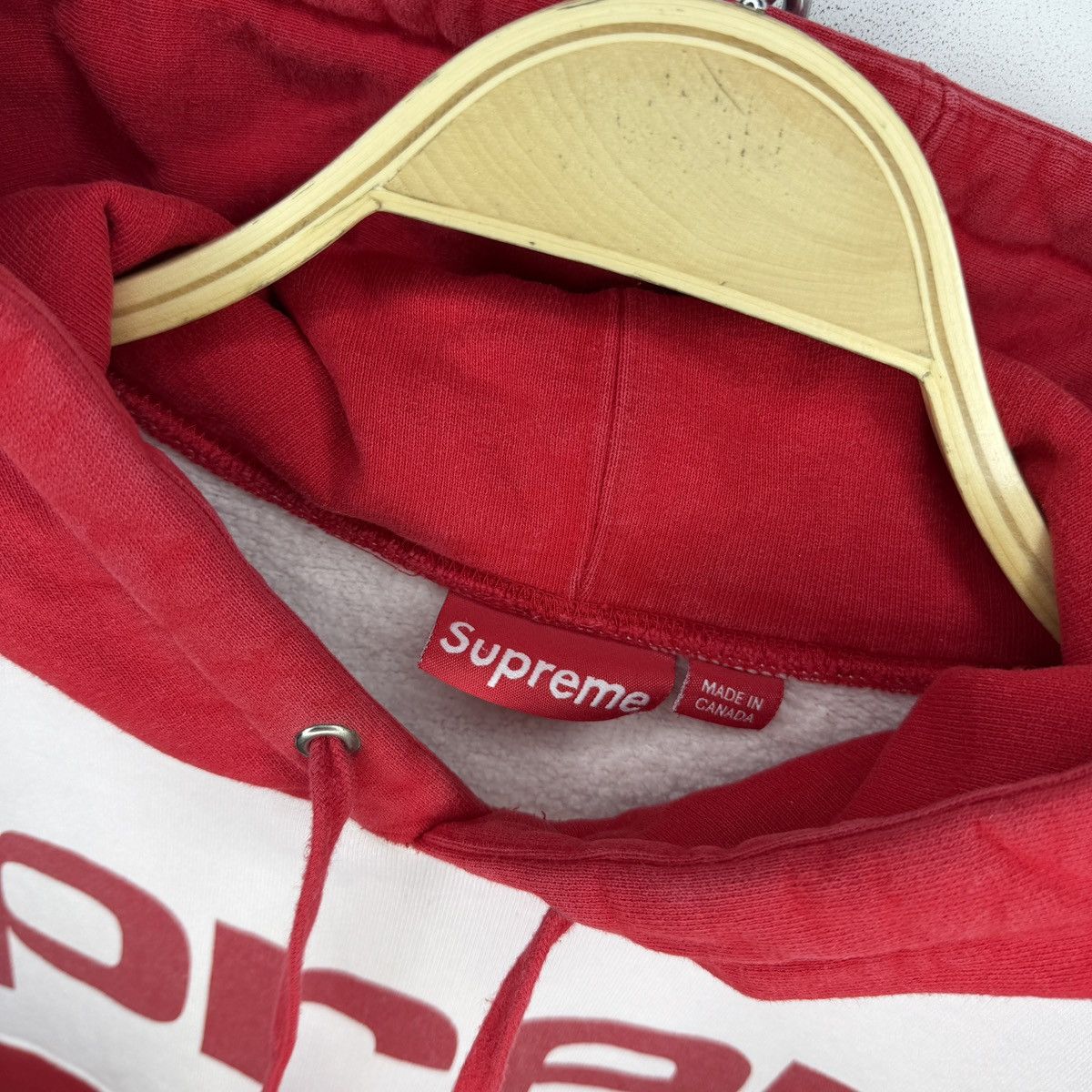 Supreme Supreme Sweatshirt Logo 2017 Hoodie Red White Size US L / EU 52-54 / 3 - 5 Thumbnail