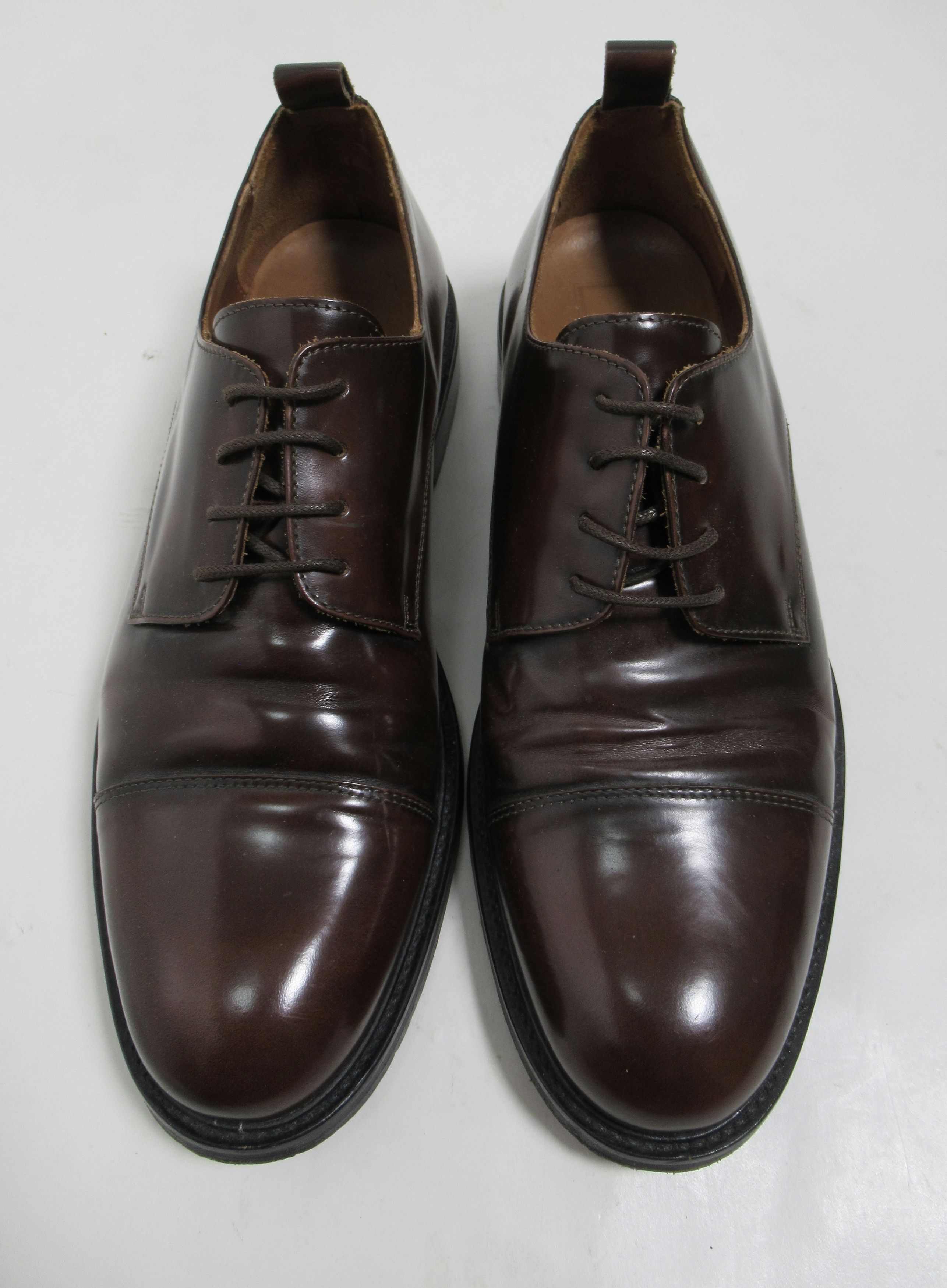 Ami Paris Men's Lace-Up Derby Leather Shoes Brown Size 11 US
