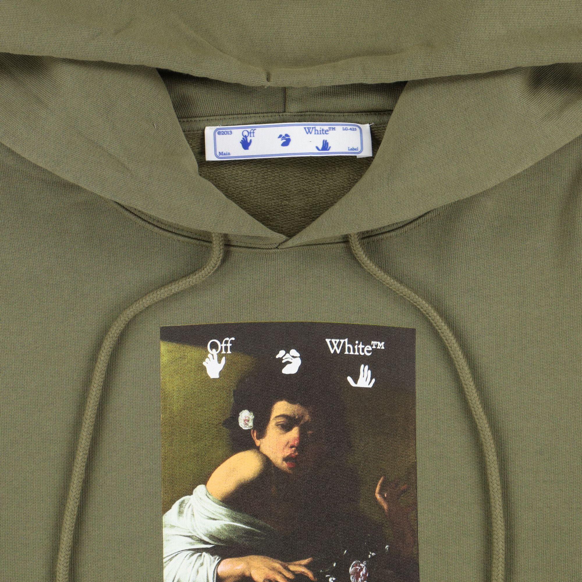 Off-White Green Caravaggio Boy Oversized Skate Hoodie Size US M / EU 48-50 / 2 - 5 Thumbnail