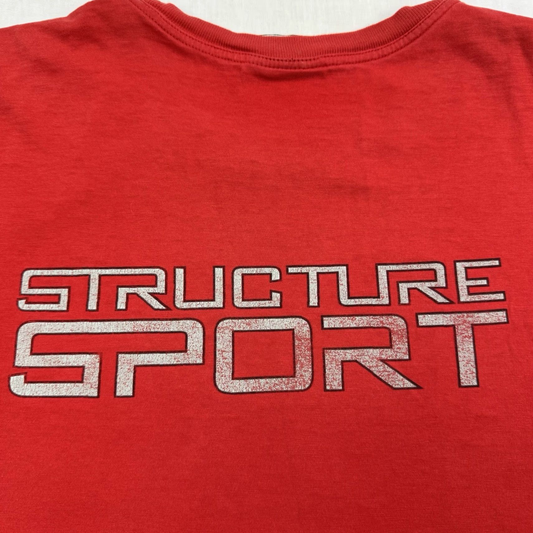 Vintage Vintage Structure T Shirt Adult XL Red Grunge Hipster Punk 90s Y2K Graphic Sport Size US XL / EU 56 / 4 - 2 Thumbnail