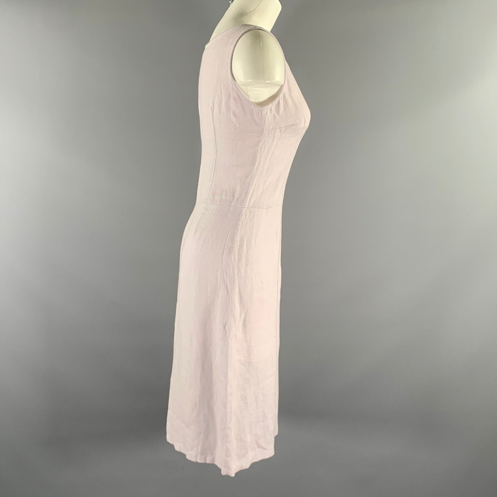 agnes b. AGNÈS B. Size 1 Lavender Linen Blend Below Knee Dress Size XS / US 0-2 / IT 36-38 - 2 Thumbnail