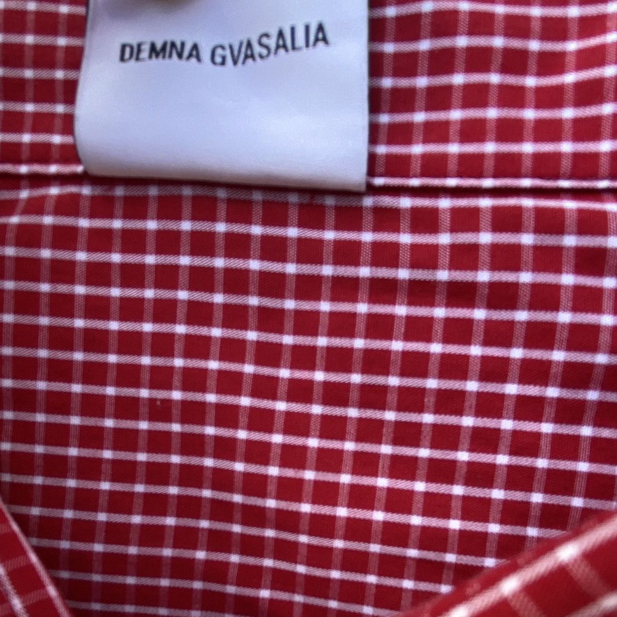 Vetements Fall20 Red Plaid Oversized Cropped Shirt Size S / US 4 / IT 40 - 8 Thumbnail