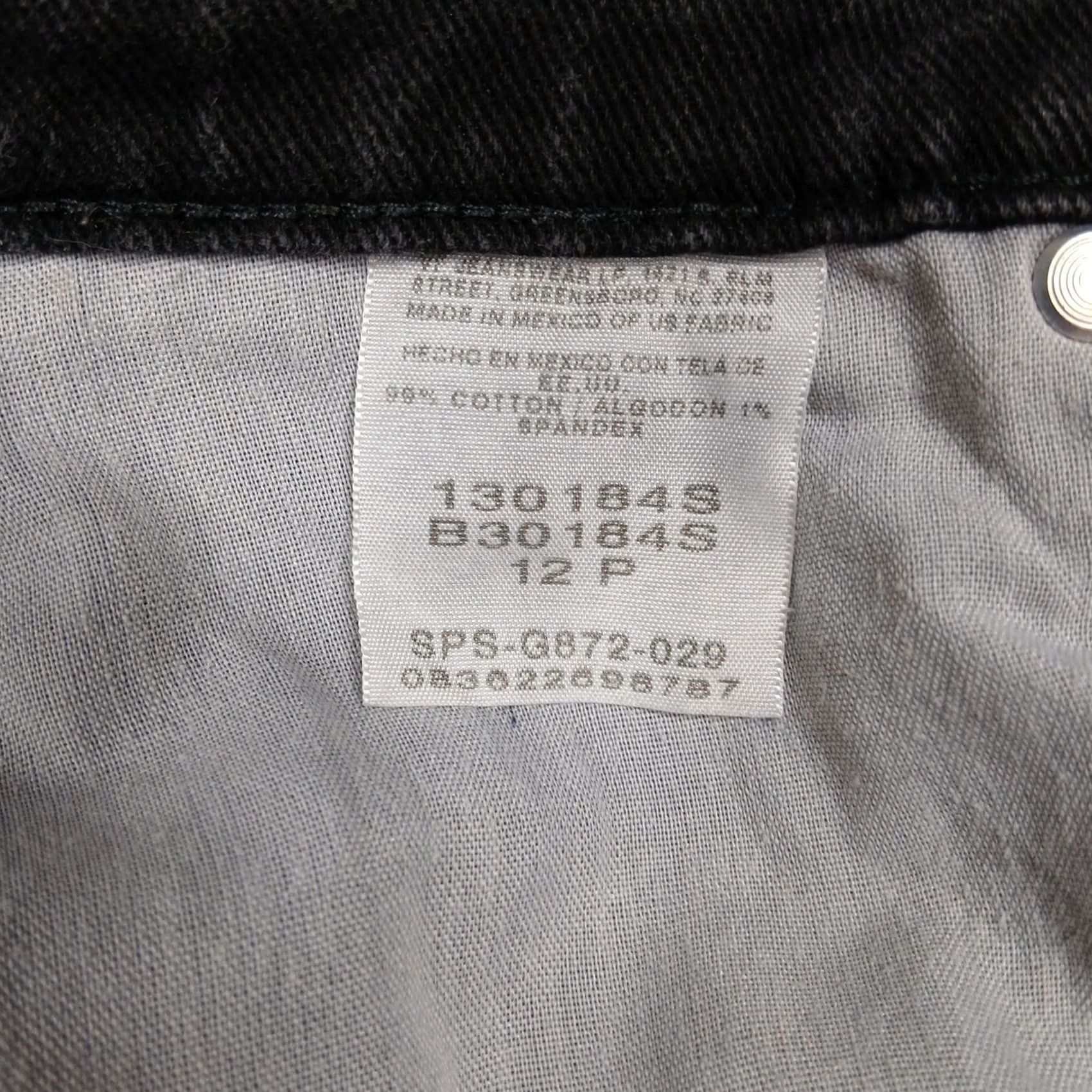 Vintage Riders by Lee Women's Black Relaxed Fit Straight Leg Jeans 12P Stretch Denim Size 34" / US 12 / IT 48 - 4 Thumbnail