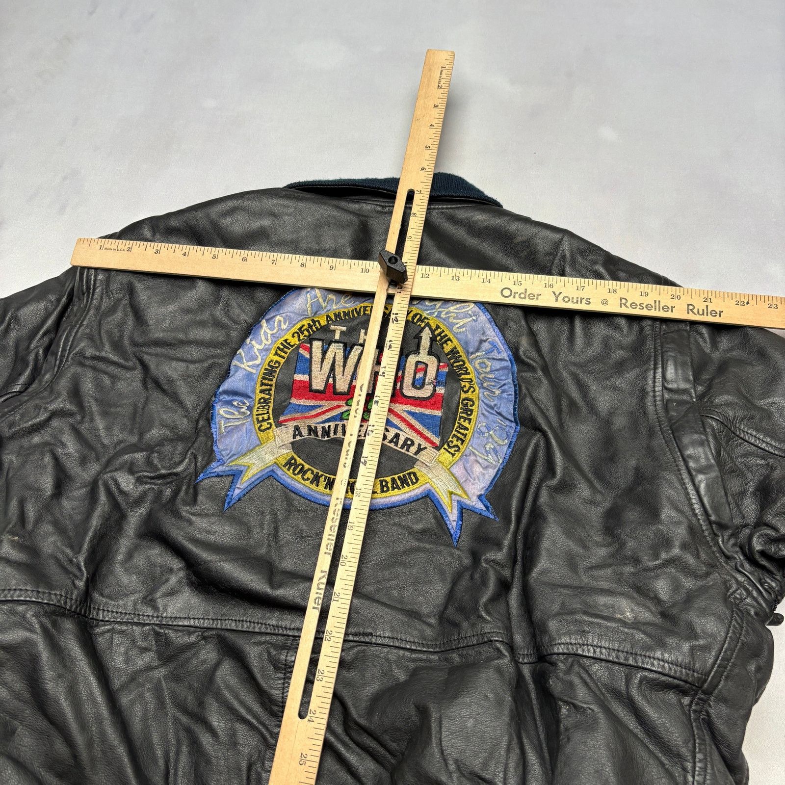 Vintage VTG 1989 The Who 25th Anniversary Tour Leather Bomber Large Size US L / EU 52-54 / 3 - 14 Thumbnail