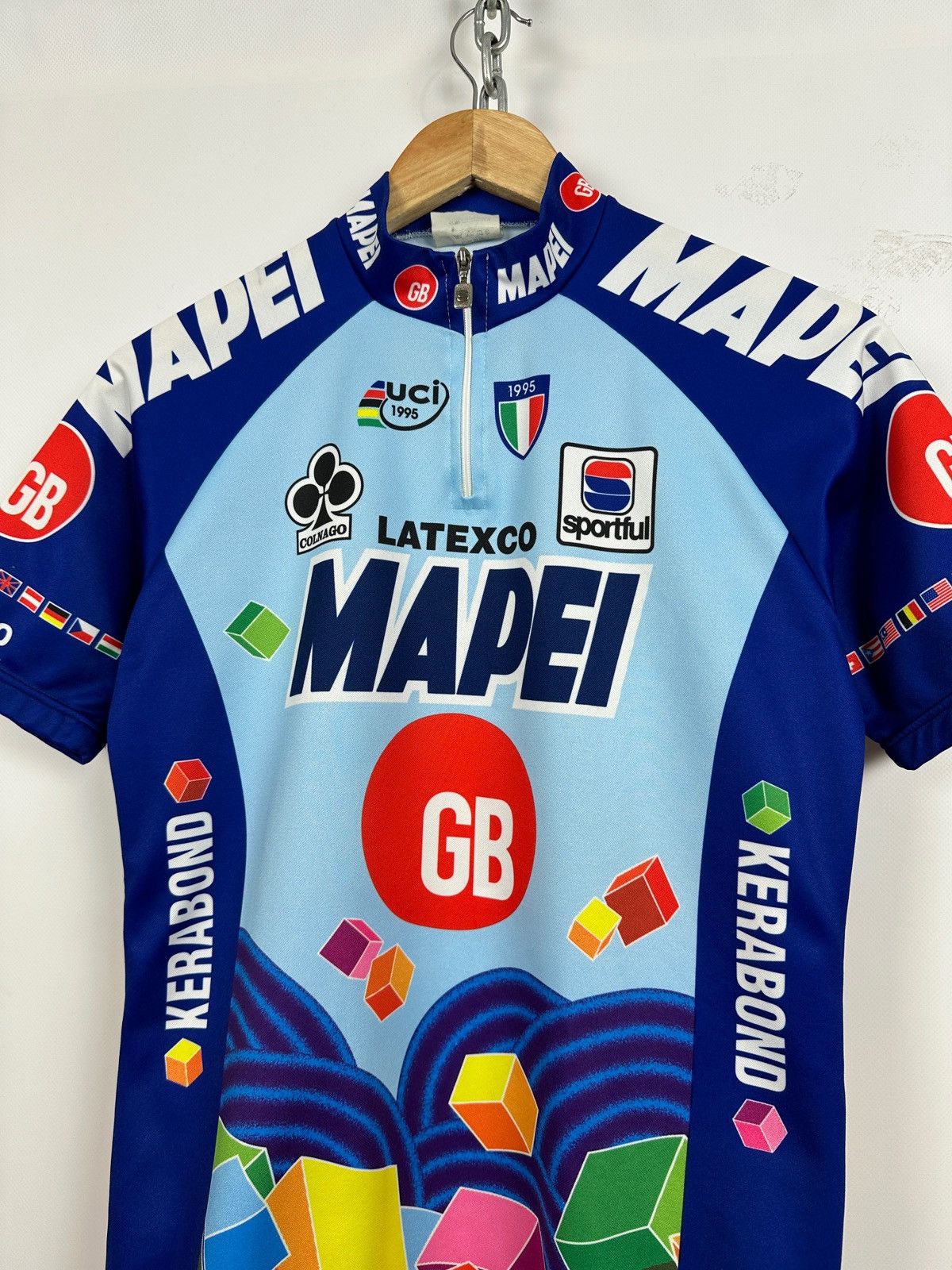 Vintage 1995 Vintage Sportful Mapei GB Cycling Jersey Size US M / EU 48-50 / 2 - 6 Thumbnail