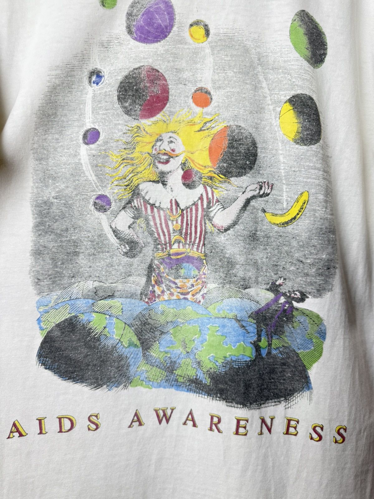 Hard Rock Cafe Vintage 1991 Hard Rock Cafe AIDS AWARENESS T Shirt Size US M / EU 48-50 / 2 - 10 Thumbnail