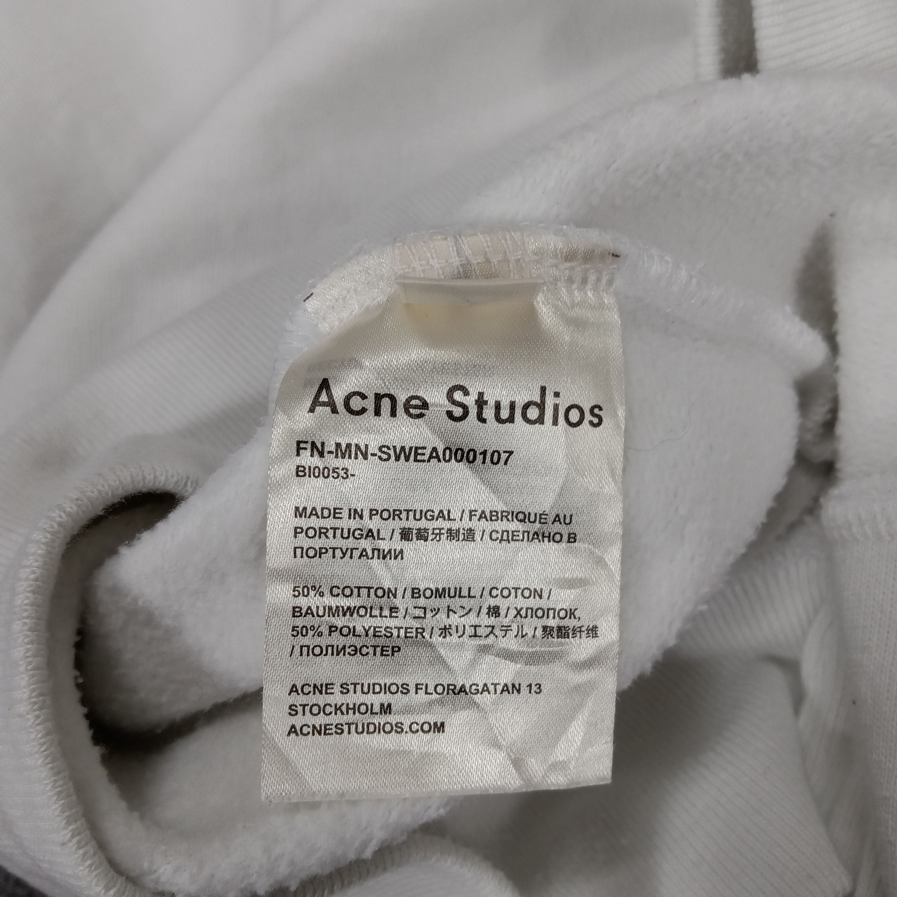 Acne Studios × Vintage Acne Studios Small Logo Design White Sweatshirt Size US S / EU 44-46 / 1 - 8 Thumbnail