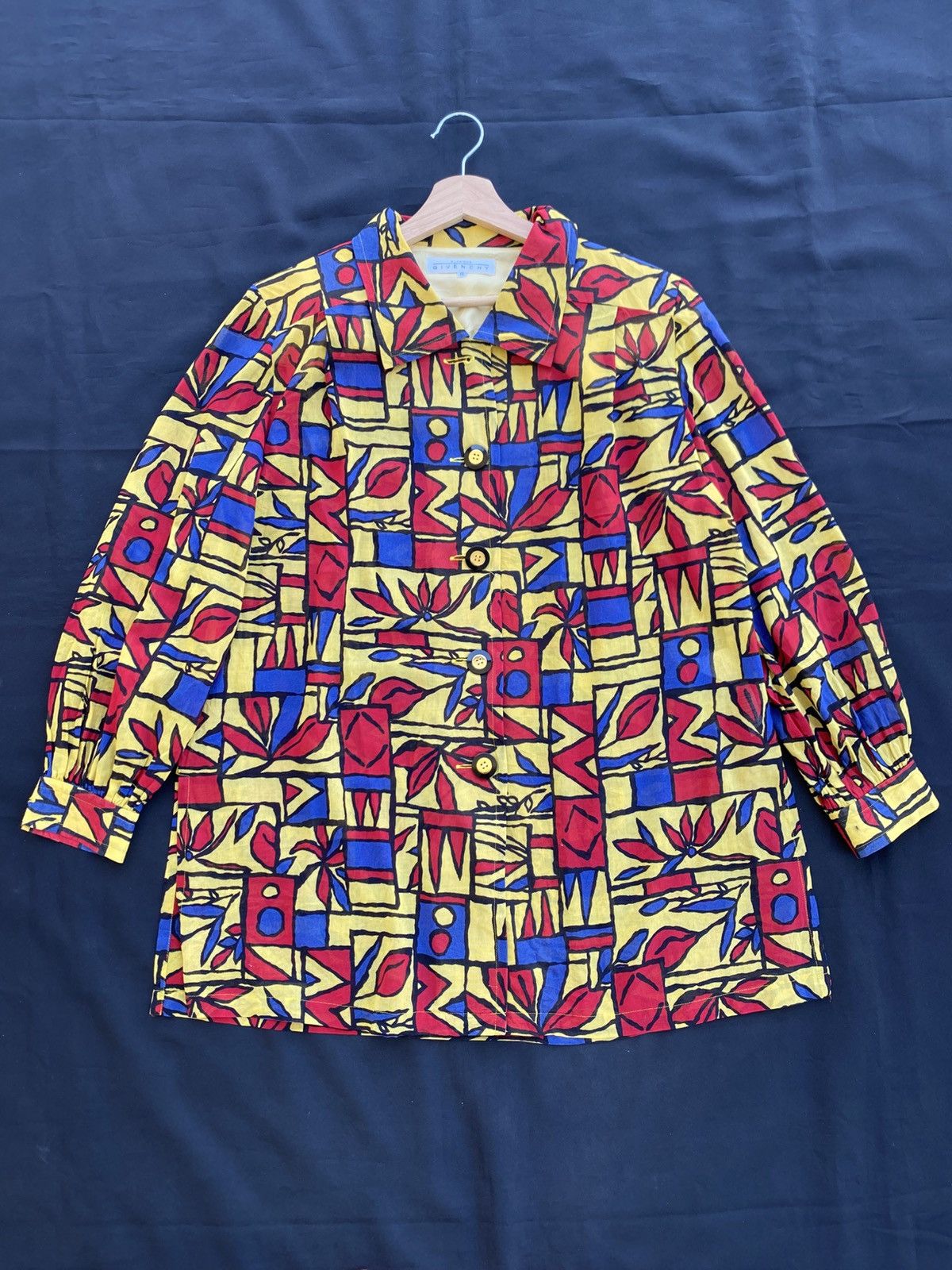 Givenchy Rare Vtg Givenchy Glamour abstract patterned button-up shirt Size XL / US 12-14 / IT 48-50 - 1 Thumbnail