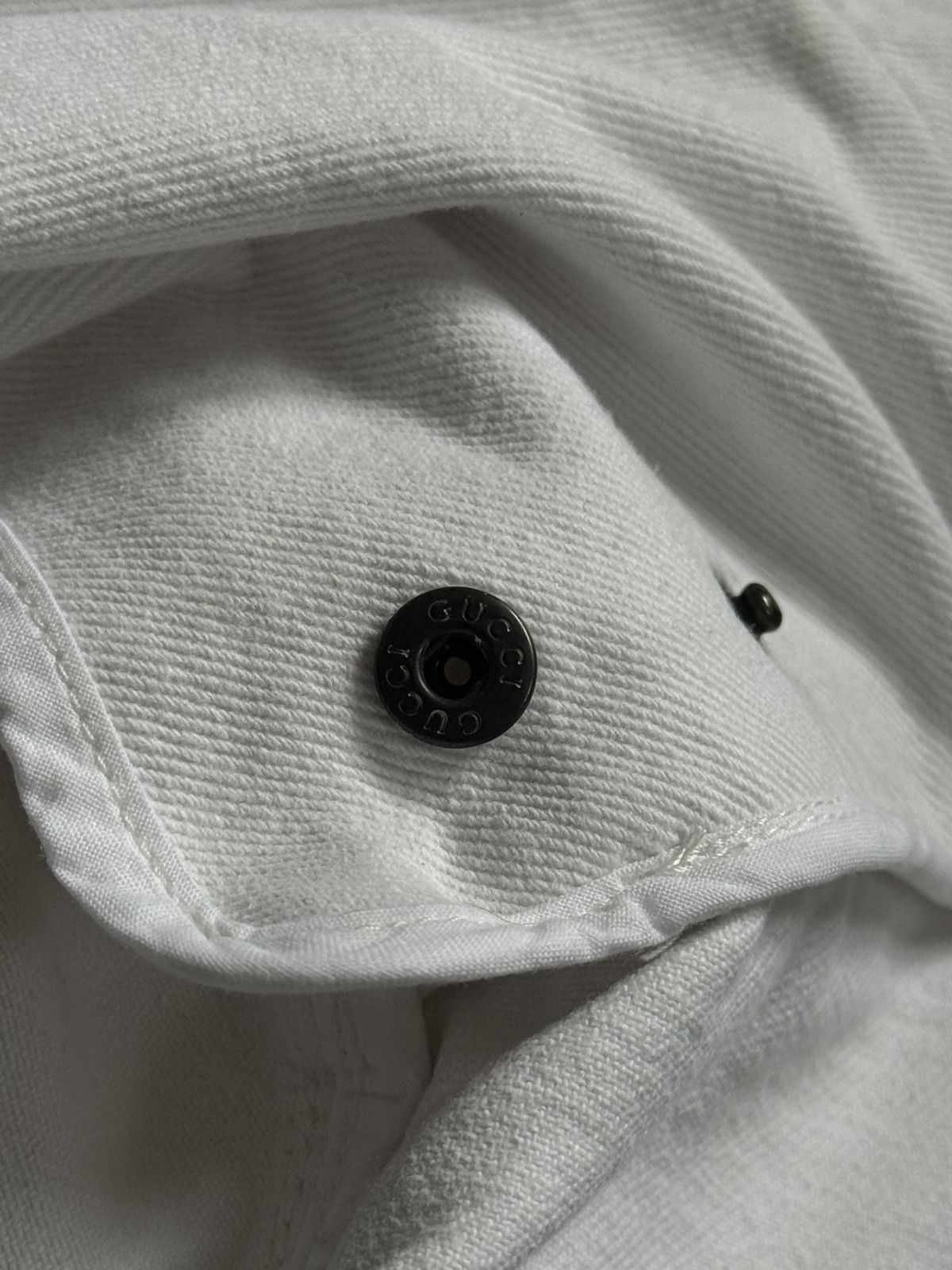 Gucci Rare 00s Gucci by Tom Ford White Denim Jacket Size S / US 4 / IT 40 - 4 Thumbnail