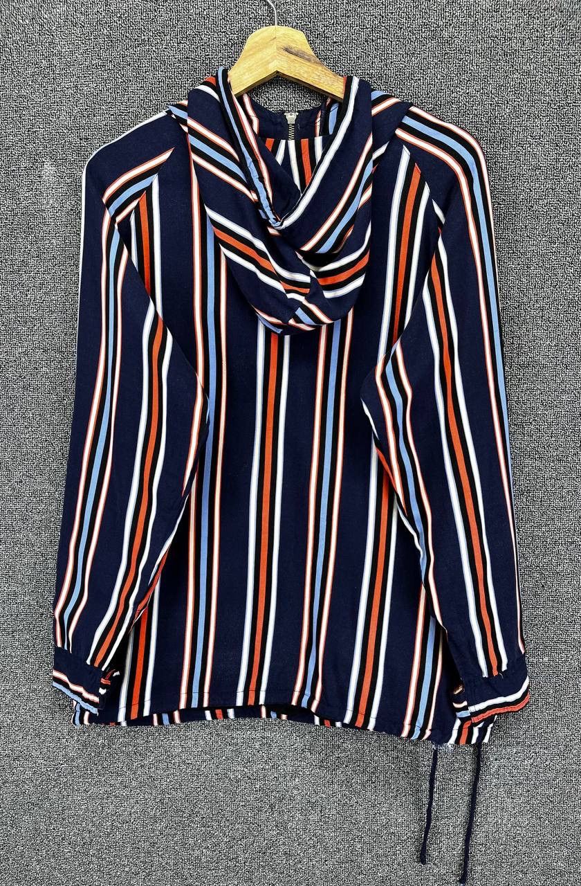 Issey Miyake Vintage Issey Miyake Tete Homme Hooded Striped Anorak Size US M / EU 48-50 / 2 - 9 Thumbnail