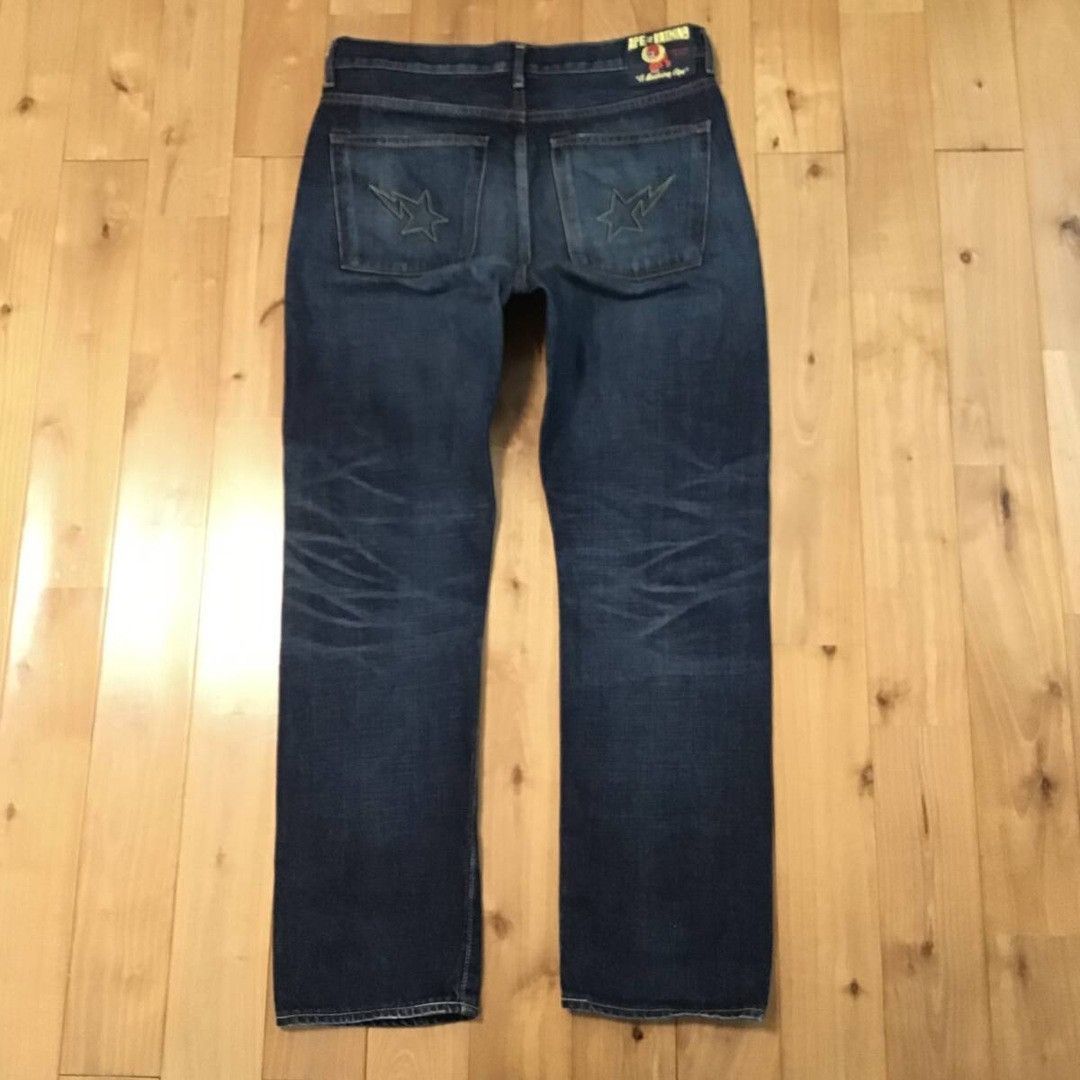 Bape BAPE LOGO Damaged Denim Pants a bathing ape NIGO ★size S Size US 30 / EU 46 - 2 Thumbnail