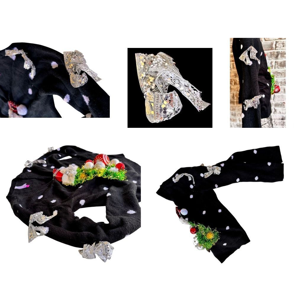 Vintage VTG No Boundaries Ugly Christmas Sweater Juniors Large n Size L / US 10 / IT 46 - 8 Thumbnail