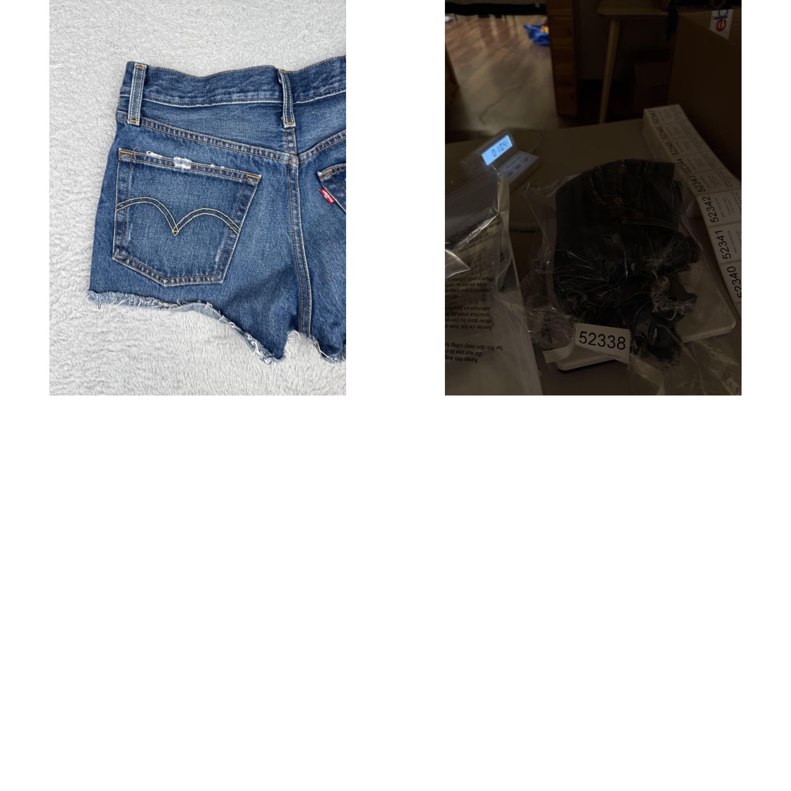 Levi's VINTAGE Levis 501 Shorts Womens 25x2 Blue Denim Button Fly Cutoff Distressed High Rise Casual 5-Pocket Womens Size 42" / US 20 - 10 Thumbnail