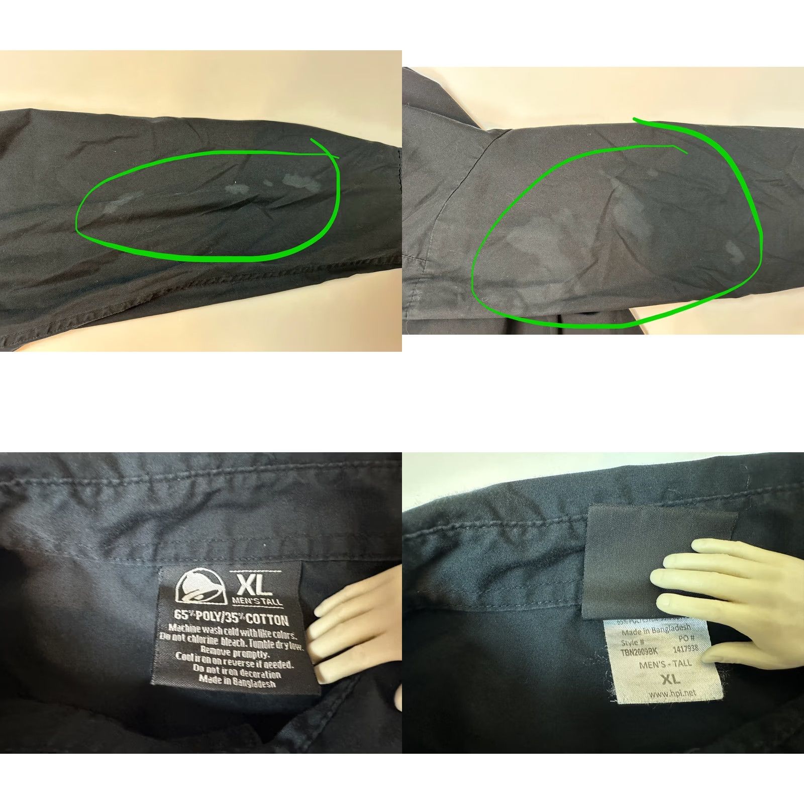 Bell Taco Bell Shirt Men XLT Long Sleeve Button Up Employee Uniform Fast Food FLAW Size US XL / EU 56 / 4 - 9 Thumbnail
