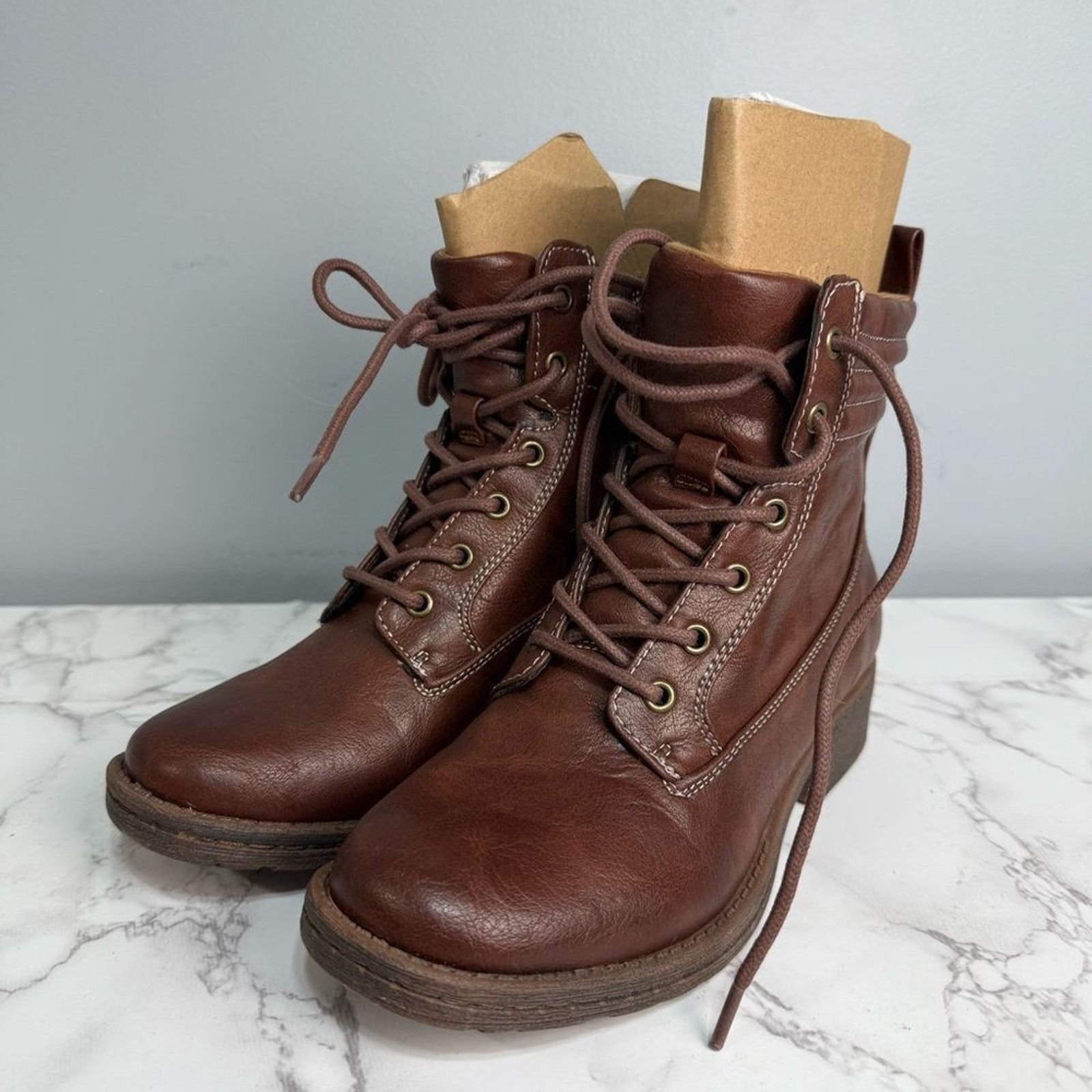 Soft Surroundings Sofft Euro Soft Women’s Combat Boots sz 6 Lace Up NEW #K495 Size US 6 / EU 39 - 2 Thumbnail