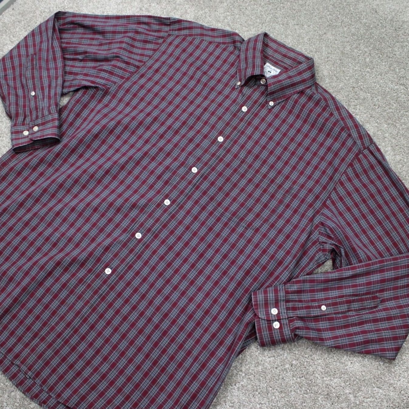 Brooks Brothers Brooks Brothers Button-Up Shirt Mens Large Red/Gray 100% Cotton Long Sleeve Button-Down Size US L / EU 52-54 / 3 - 4 Thumbnail