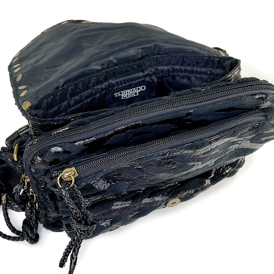 Tornado Mart Tornado Mart Vintage Black Faux Fur/Leather Dbl Fanny Pack Size ONE SIZE - 7 Thumbnail