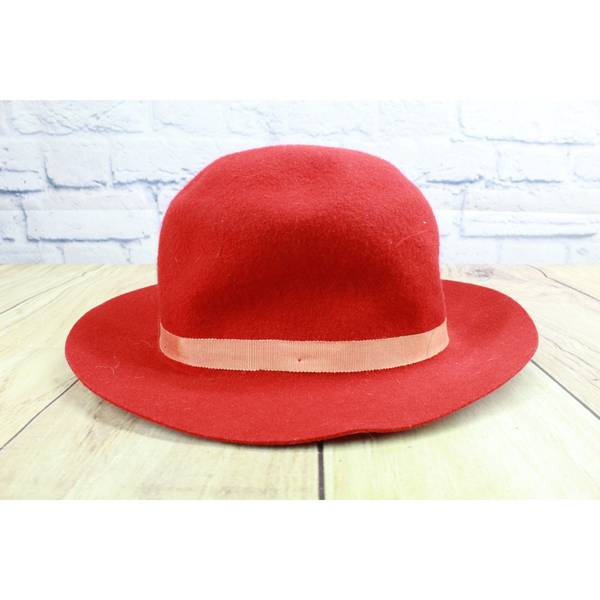 Other Effanem Crusher Scarlet Red Wool Hat Size 6 3/4 Size ONE SIZE - 4 Thumbnail
