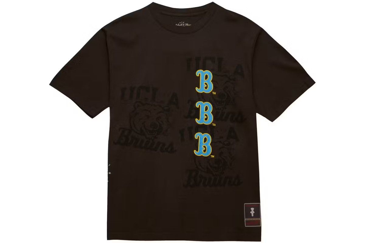 image of Mitchell Ness x Travis Scott Mitchell & Ness Ucla Bruins Seal T-Shirt in Brown, Men's (Size XL)