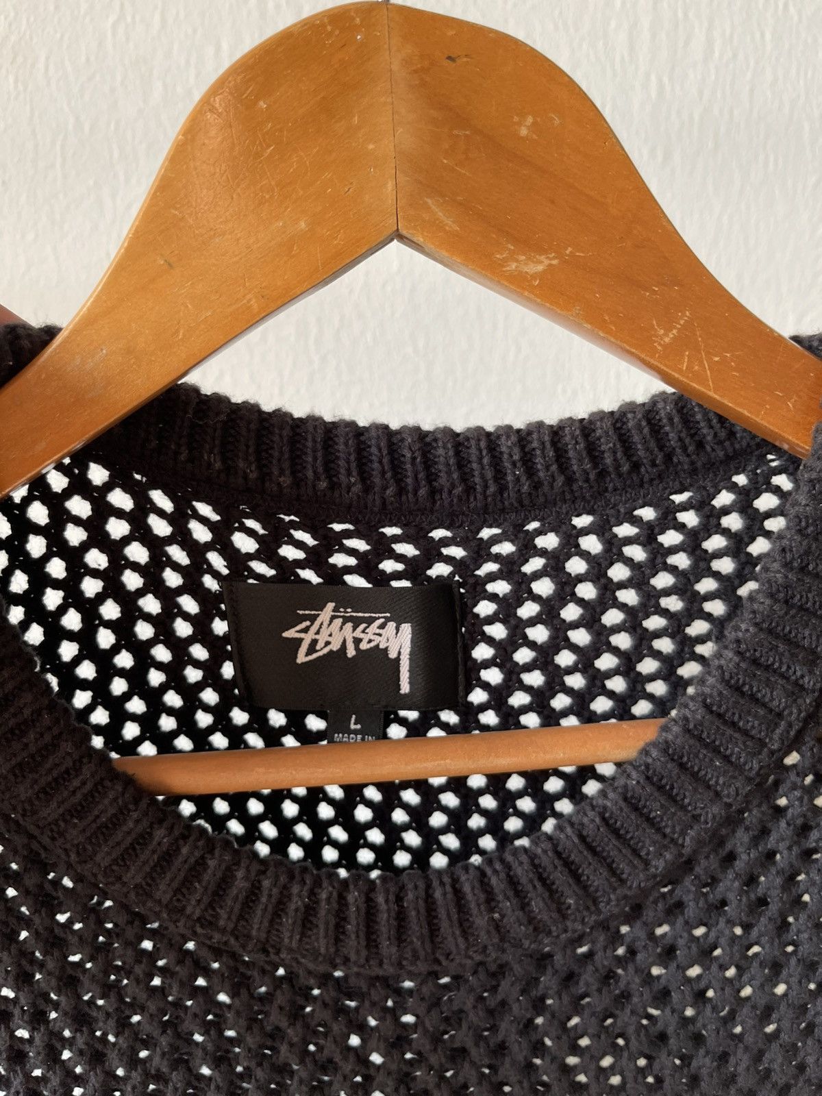 Stussy Stussy Fish Net Knit Tee A2 Size US L / EU 52-54 / 3 - 5 Thumbnail