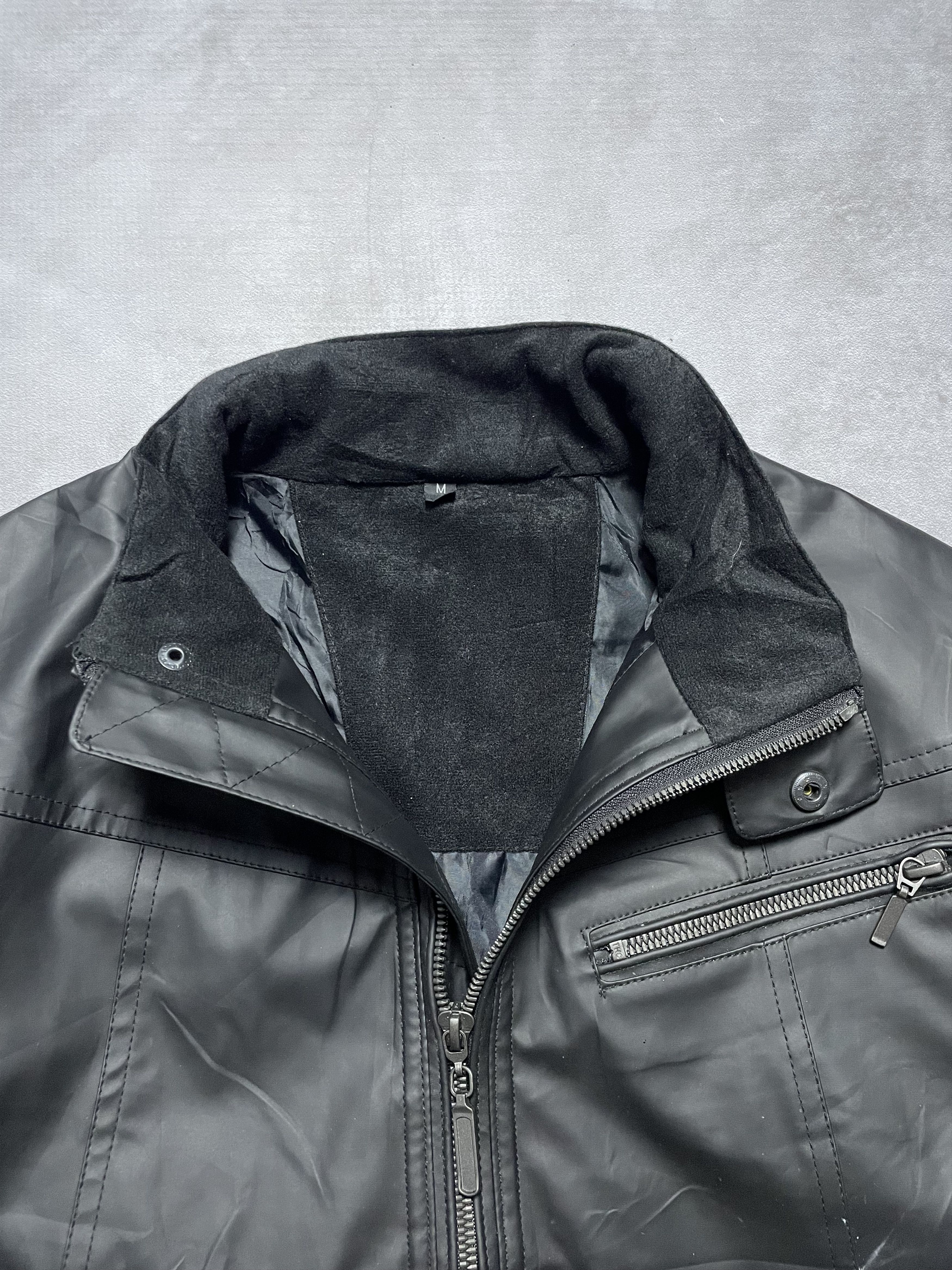 14th Addiction Unknown - Monochrome Leather Jacket Tokyo Biker Style Size US M / EU 48-50 / 2 - 6 Thumbnail