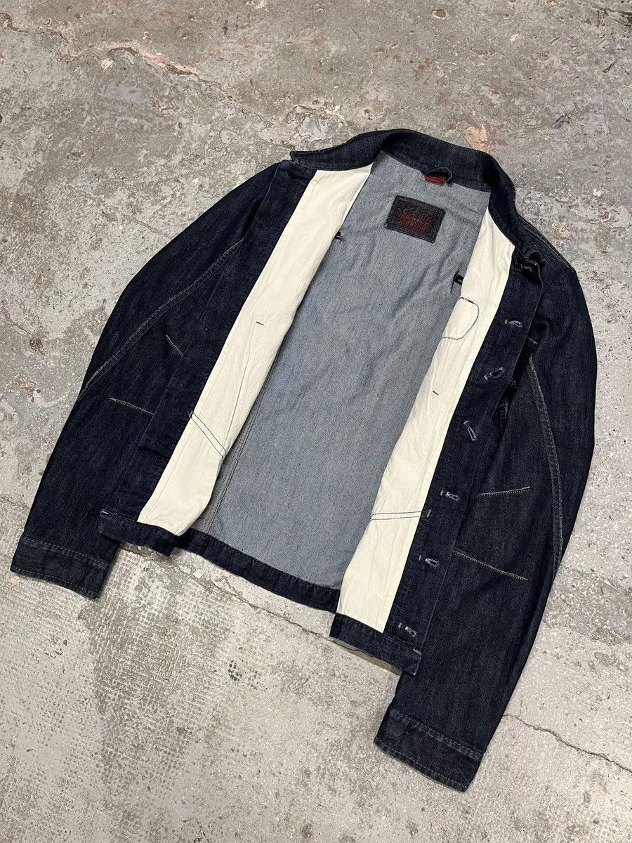 Marithe + Francois Girbaud AW2007 Marithé + François Girbaud Patch Brut Denim Jacket Size US M / EU 48-50 / 2 - 9 Thumbnail