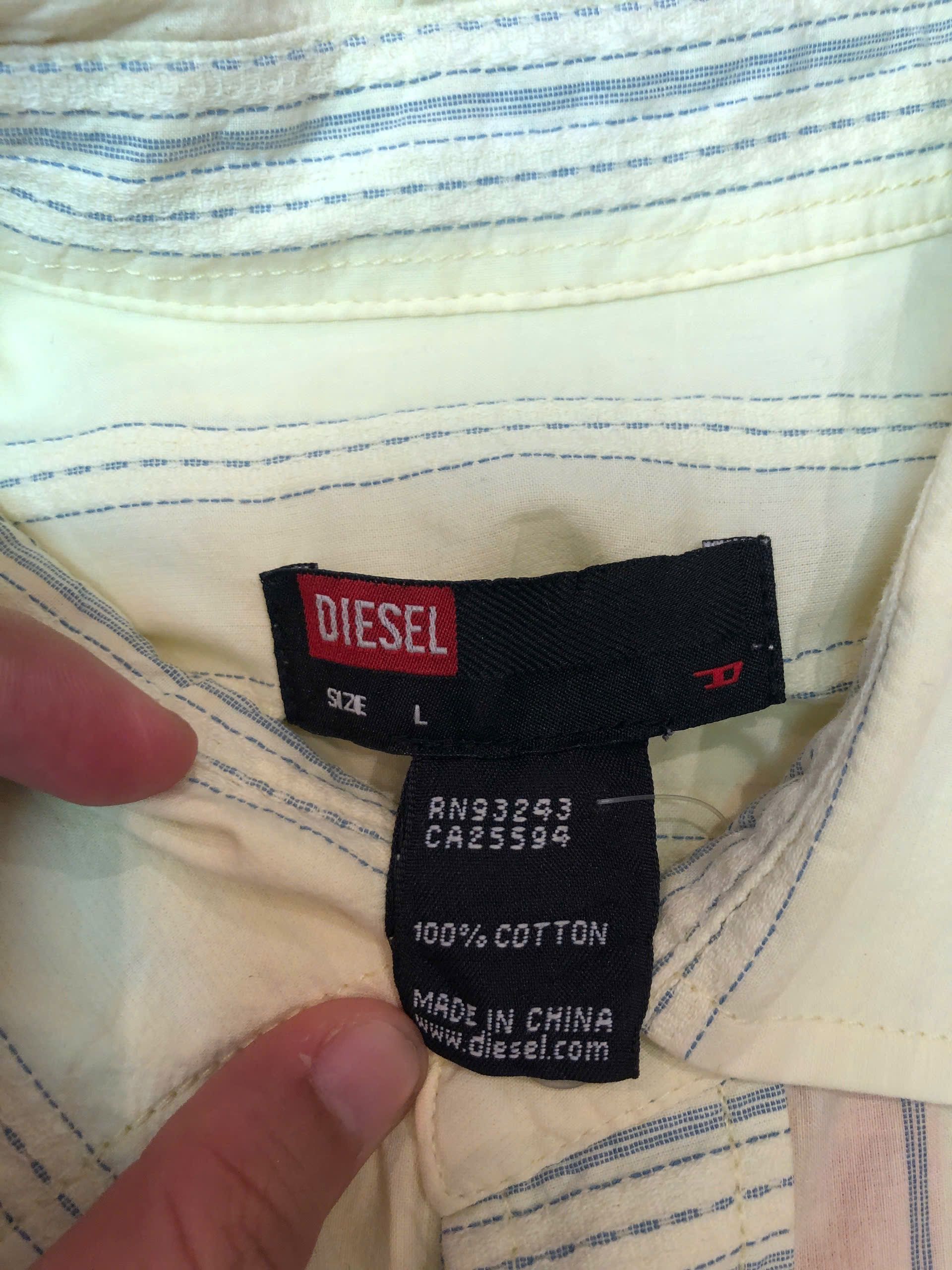 Diesel Diesel Short Sleeve Military-Style Shirt Size US L / EU 52-54 / 3 - 2 Thumbnail