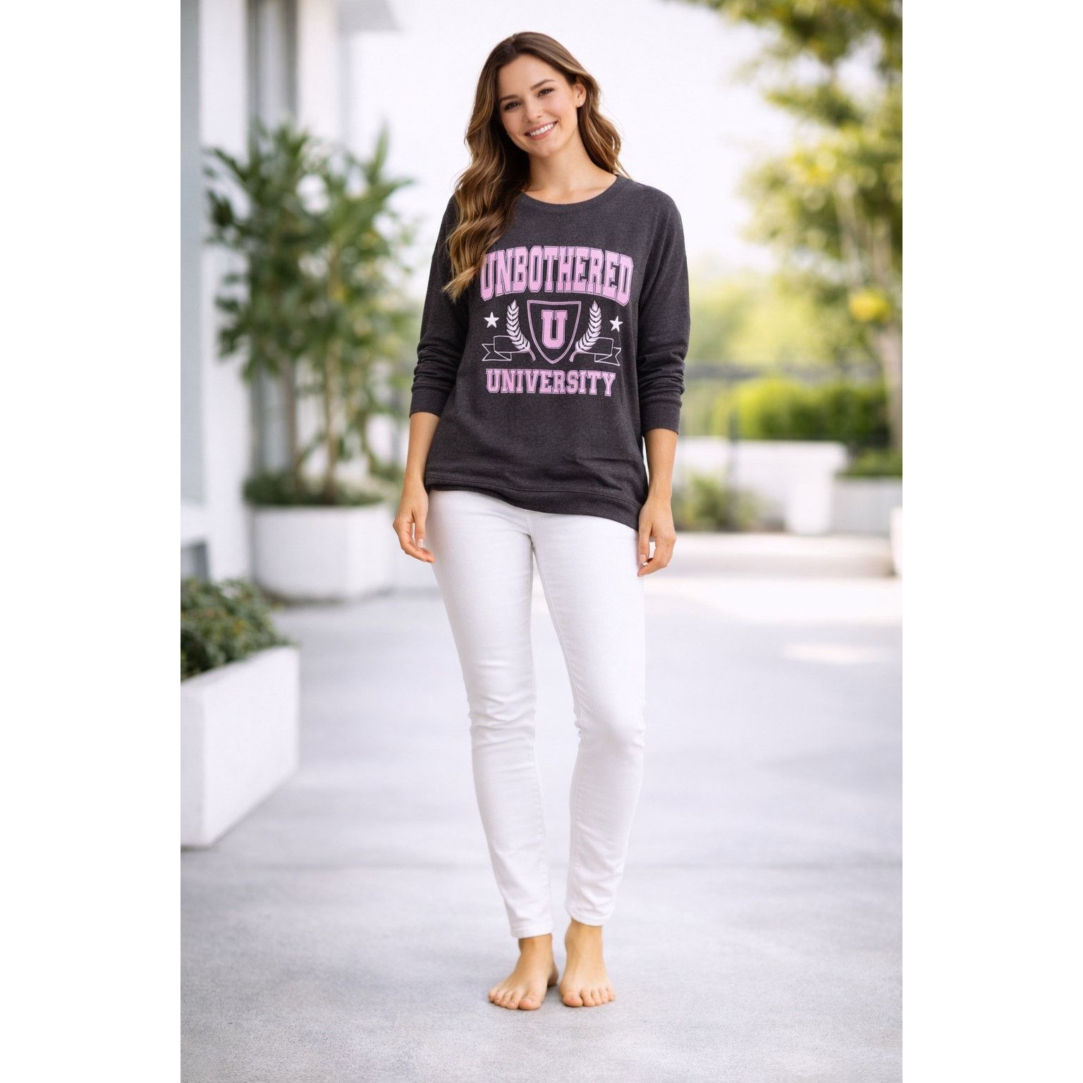 Other Instant Message University Charcoal Pullover Women L - A018 Size L / US 10 / IT 46 - 1 Thumbnail