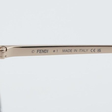 Fendi Fendi FE50091U 028 Semi Rim Eyeglasses Gold 56mm Square Fram Size ONE SIZE - 7 Thumbnail