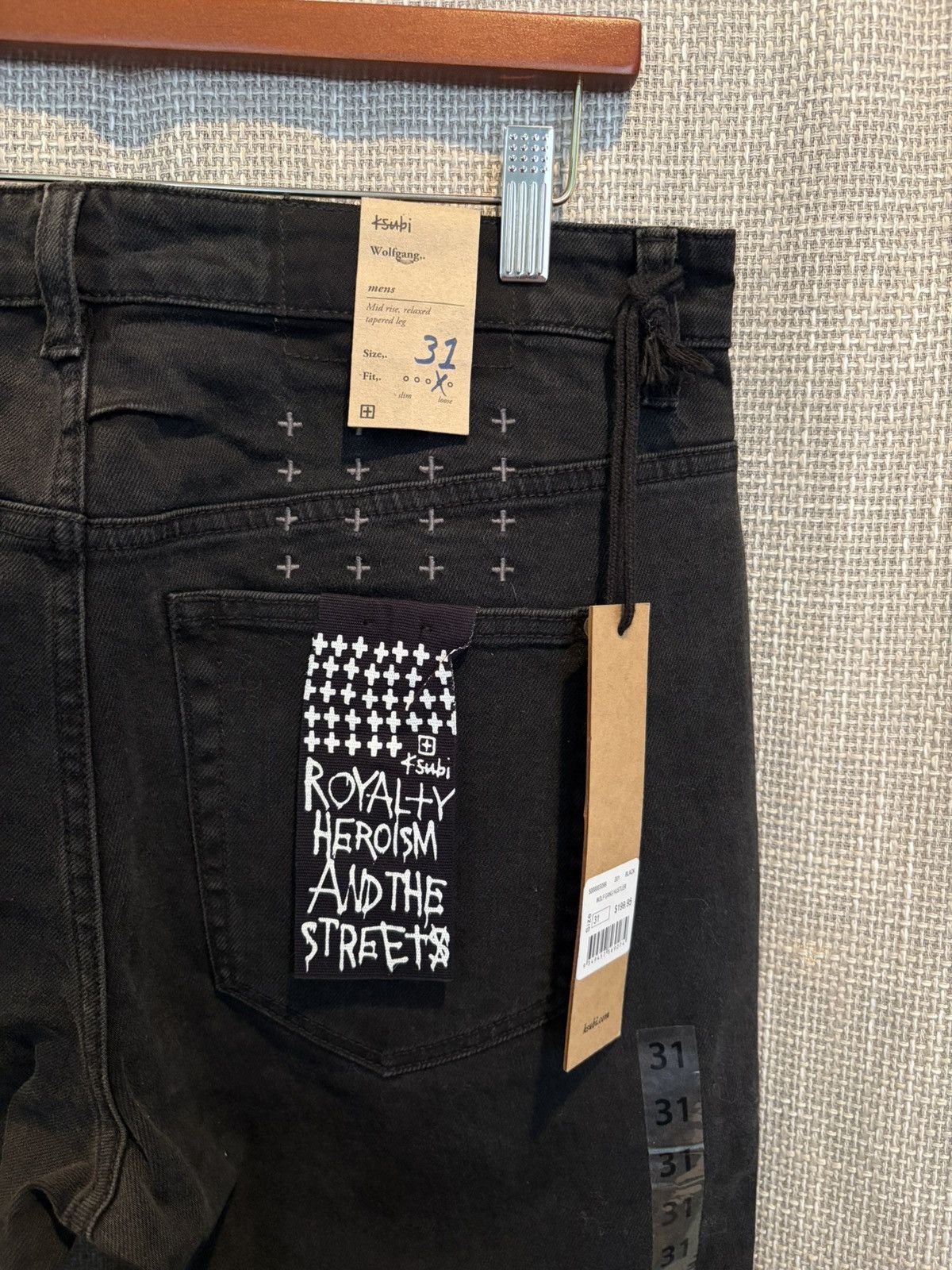 Ksubi Ksubi Wolfgang Hustler Black Slim Fit Denim Jeans New Size US 31 - 3 Thumbnail