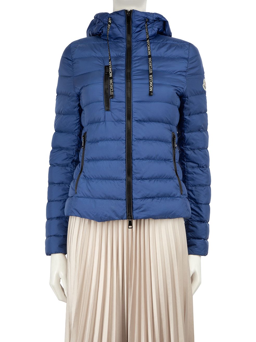 image of Moncler Blue Seoul Longue Saison Down Jacket, Women's (Size Medium)