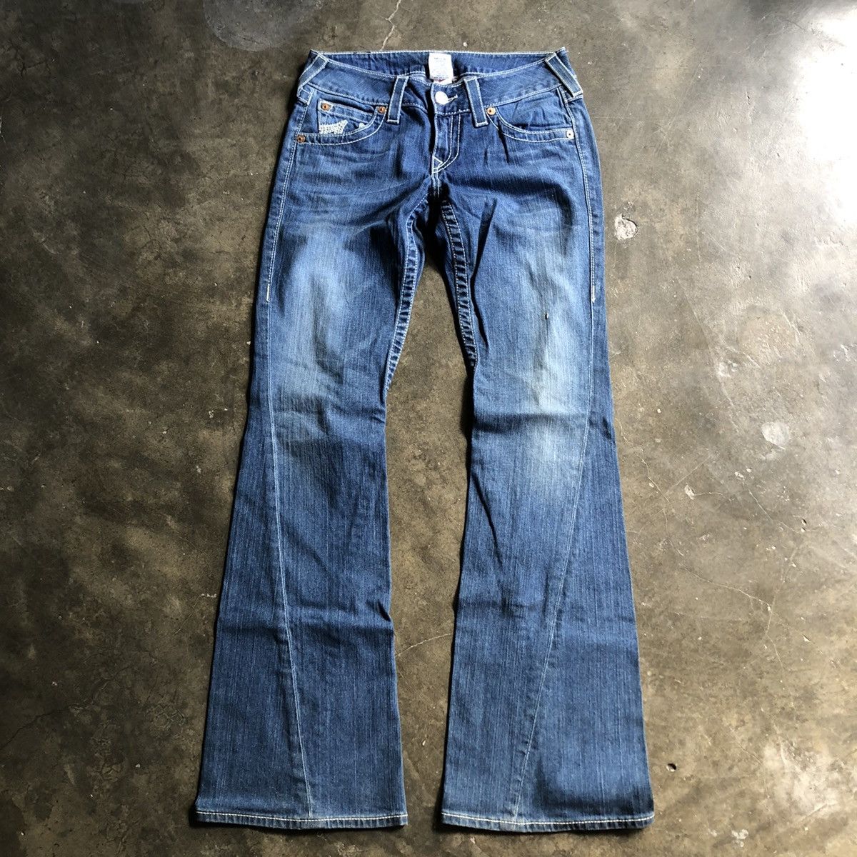 Hysteric Glamour × Japanese Brand × True Religion Vintage True Religon Flare Bell Bottom Jeans Size 29" - 5 Thumbnail