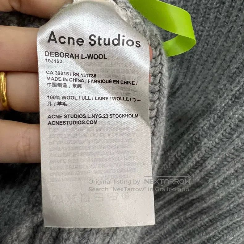 Acne Studios Acne Studios Grey V-Neck Knit Sweater Size XS / US 0-2 / IT 36-38 - 5 Thumbnail