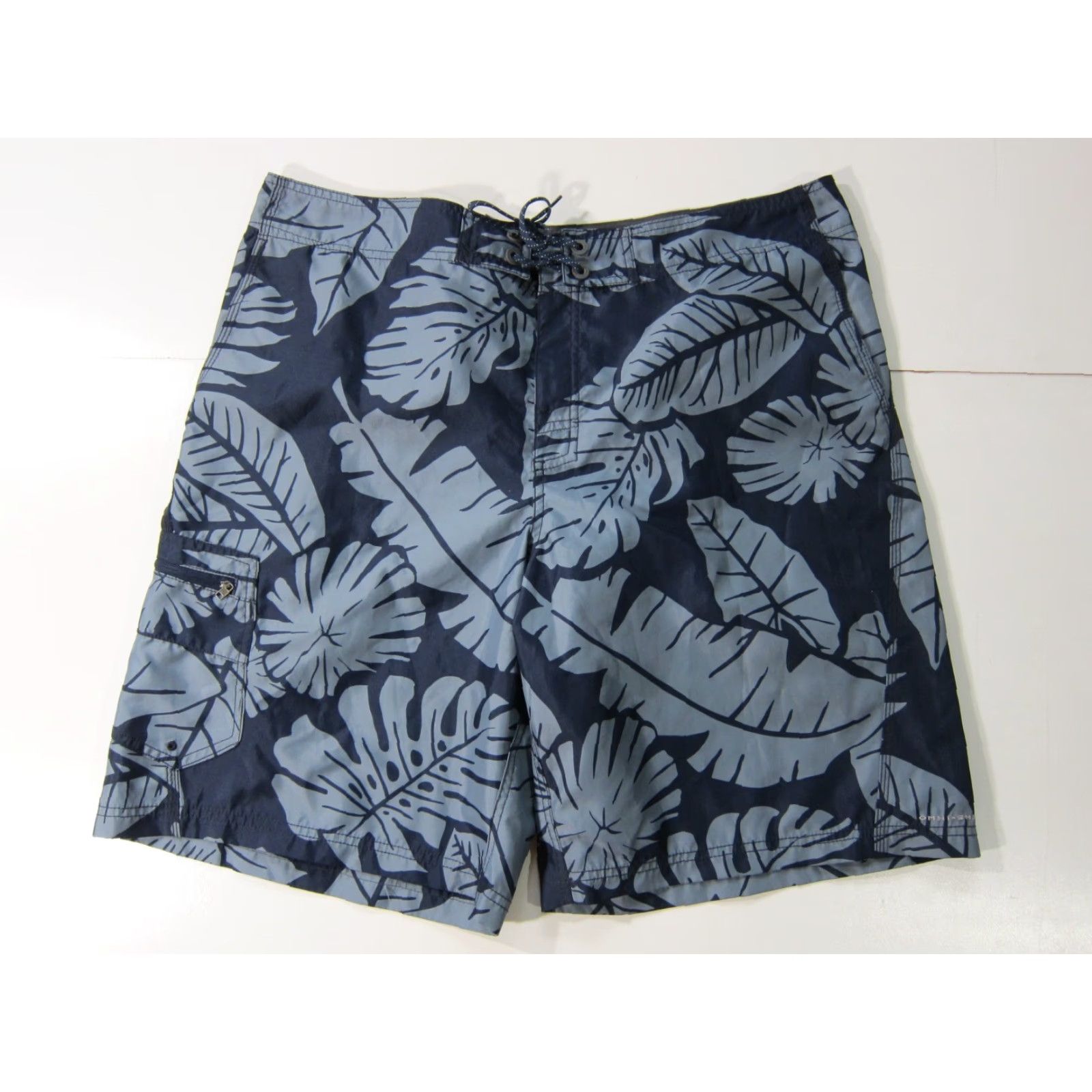 Vintage Columbia Blue Floral Hawaiian Beach Swim Surf Board Shorts Men 40 Size US 40 / EU 56 - 8 Thumbnail