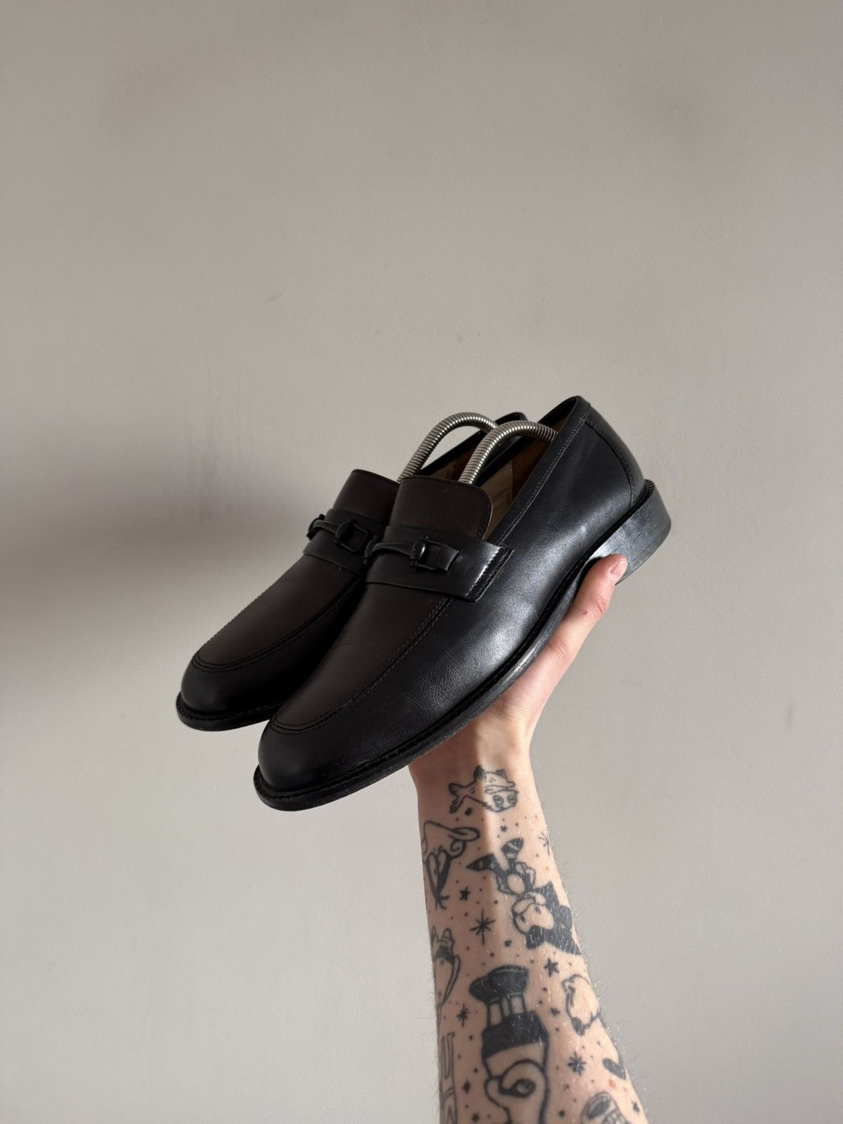 Vintage Handmade Leather Loafers Classic Black Size US 9 / EU 42 - 1 Thumbnail