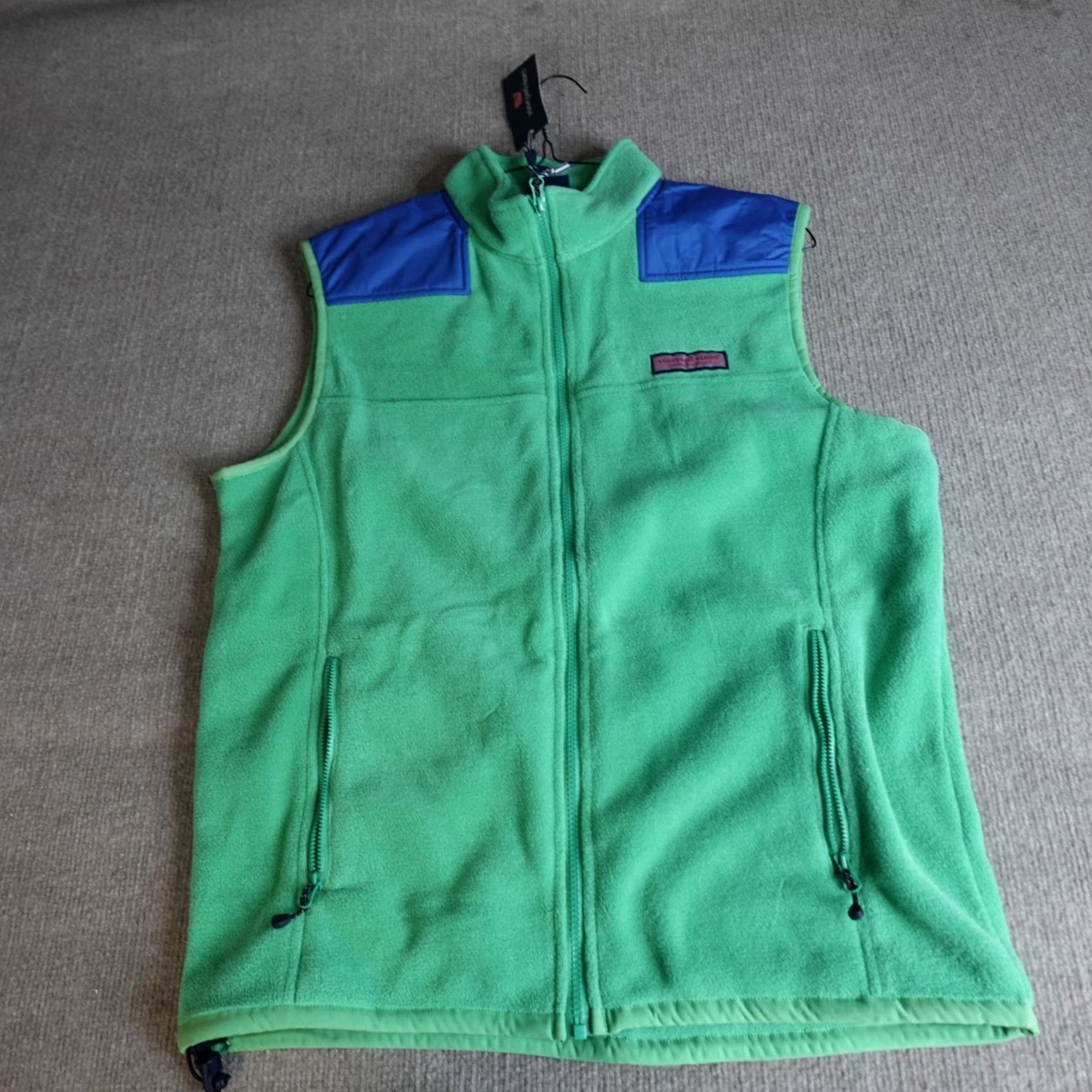 Vineyard Vines Vineyard Vines Mens Jacket Medium Blue Green Fleece Vest Solid NEW Size US M / EU 48-50 / 2 - 2 Thumbnail