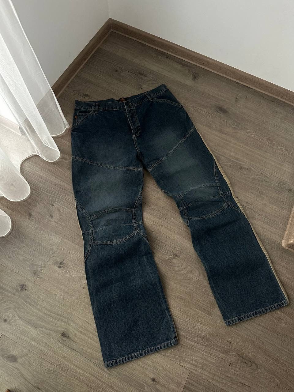 Alpha Industries × Vintage Vintage Alpha Industries Velvet Denim Baggy Big Logo Pants Size US 34 / EU 50 - 14 Thumbnail