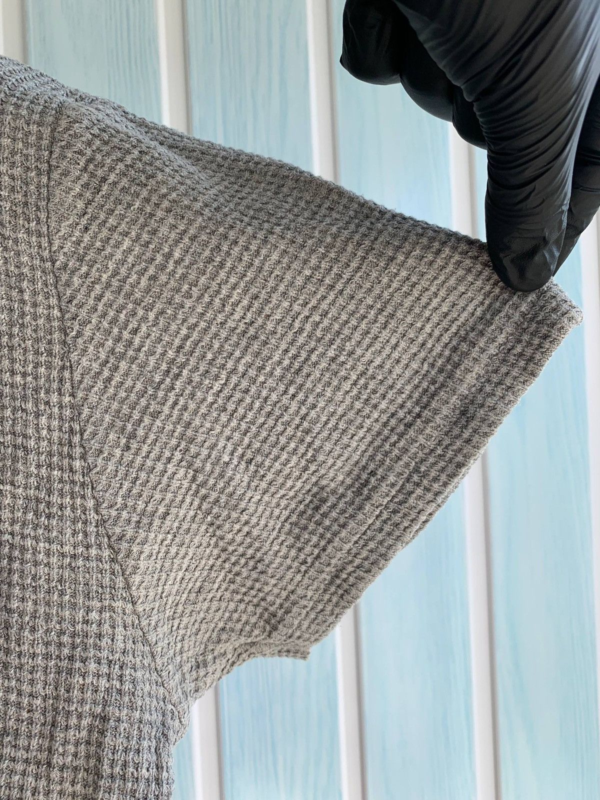 Our Legacy Our Legacy AW 2014 Spun Sumo Women Gray Waffle Knit T-Shirt Size M / US 6-8 / IT 42-44 - 10 Thumbnail