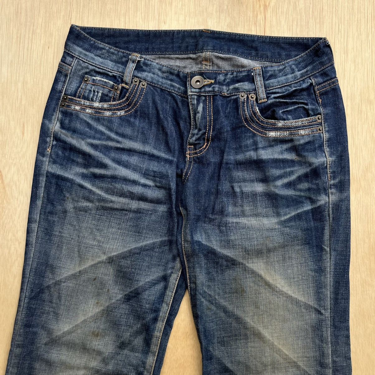 Tornado Mart JEDM MANI VINTAGE FLARE DISTRESSED DENIM Size US 32 / EU 48 - 2 Thumbnail