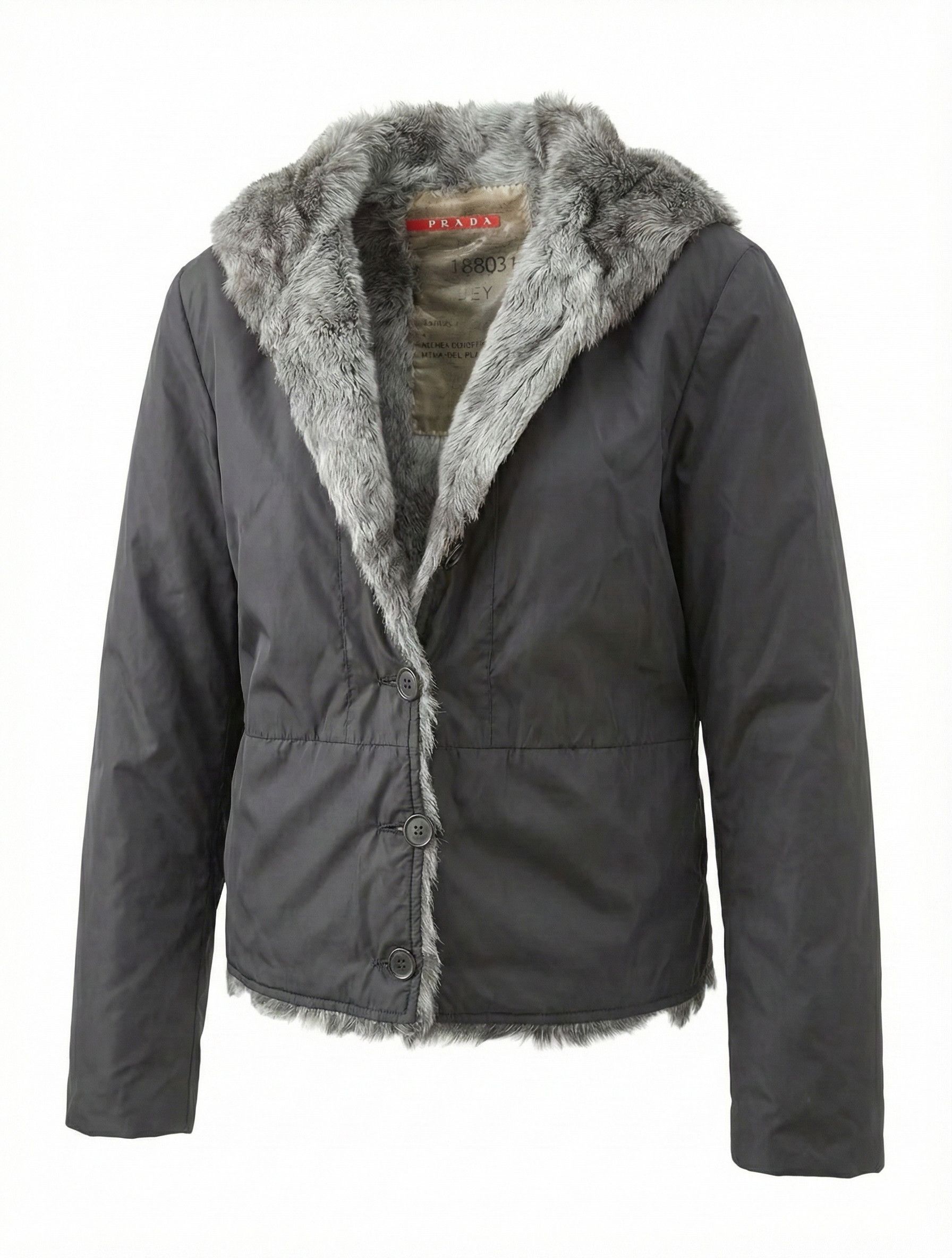 GOAT FUR HOODED JACKET