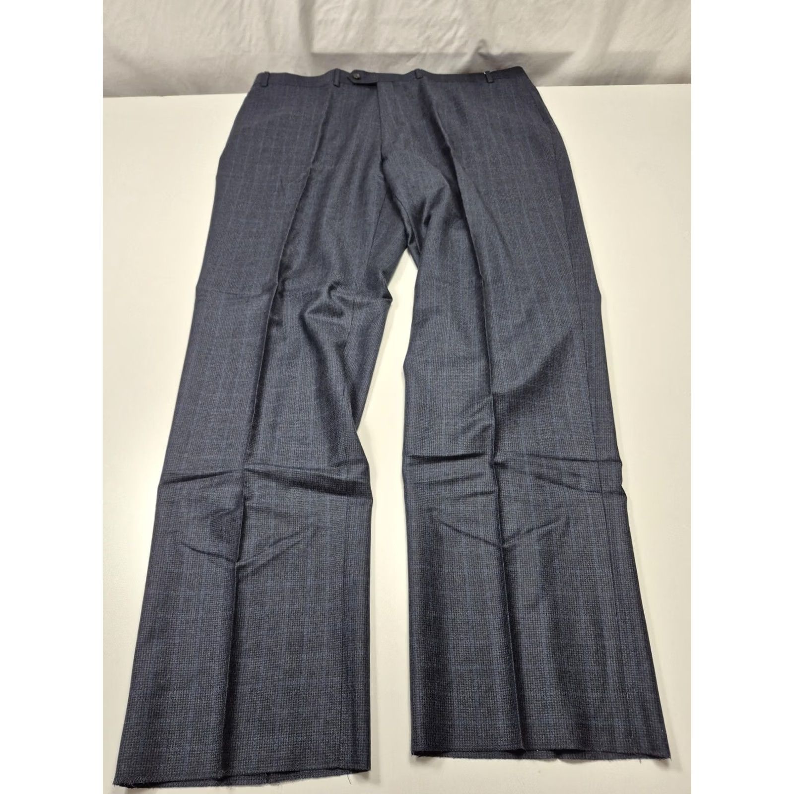 Ralph Lauren Ralph Lauren Dress Pants Men's 46 x 36 Wool Plaid Flat Front Navy Blue Pockets Straight Wool Dress Pants Mens Regular Size 46W 36L Size US 30 / EU 46 - 2 Thumbnail